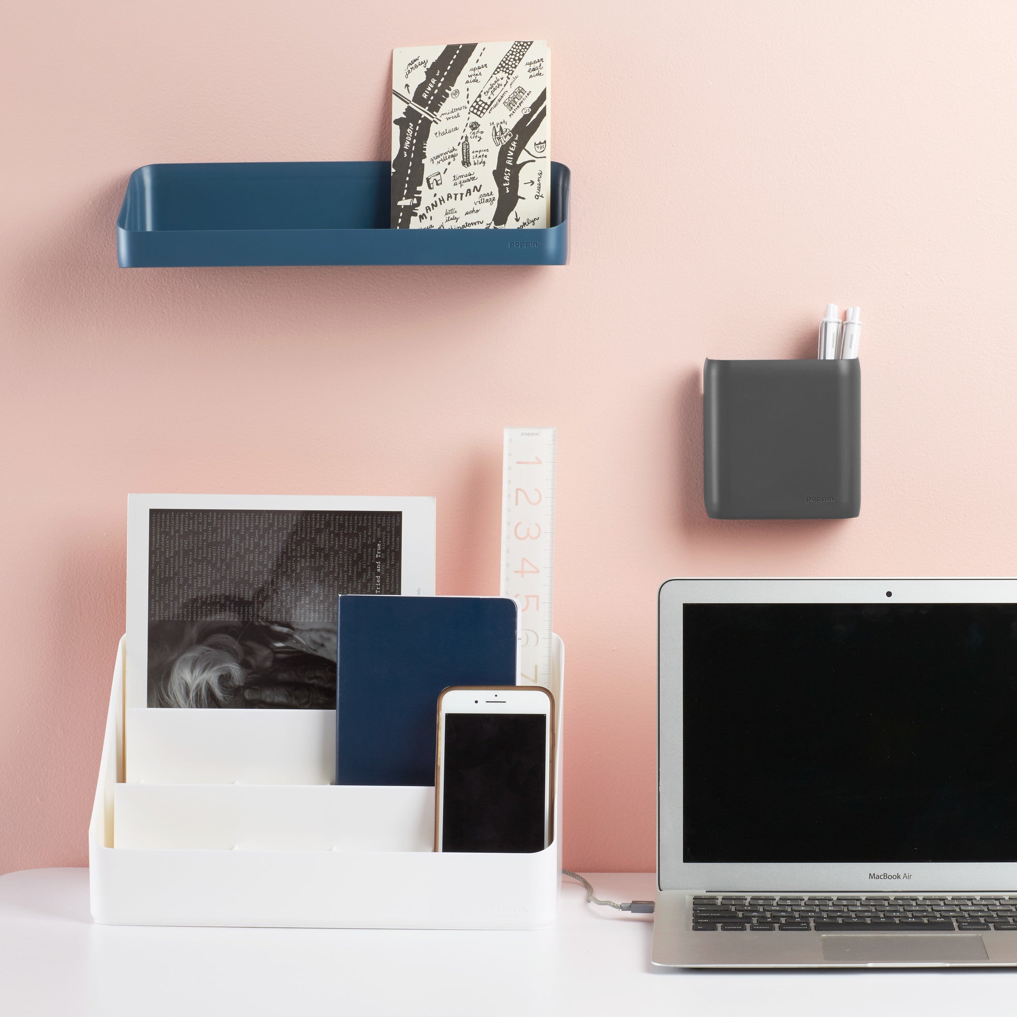 Desk Organizer 105927 - Premium Office Desk Accessory for Paper Clips, Pens & Stationery - Perfect for Home Office, School & Workspace Organization