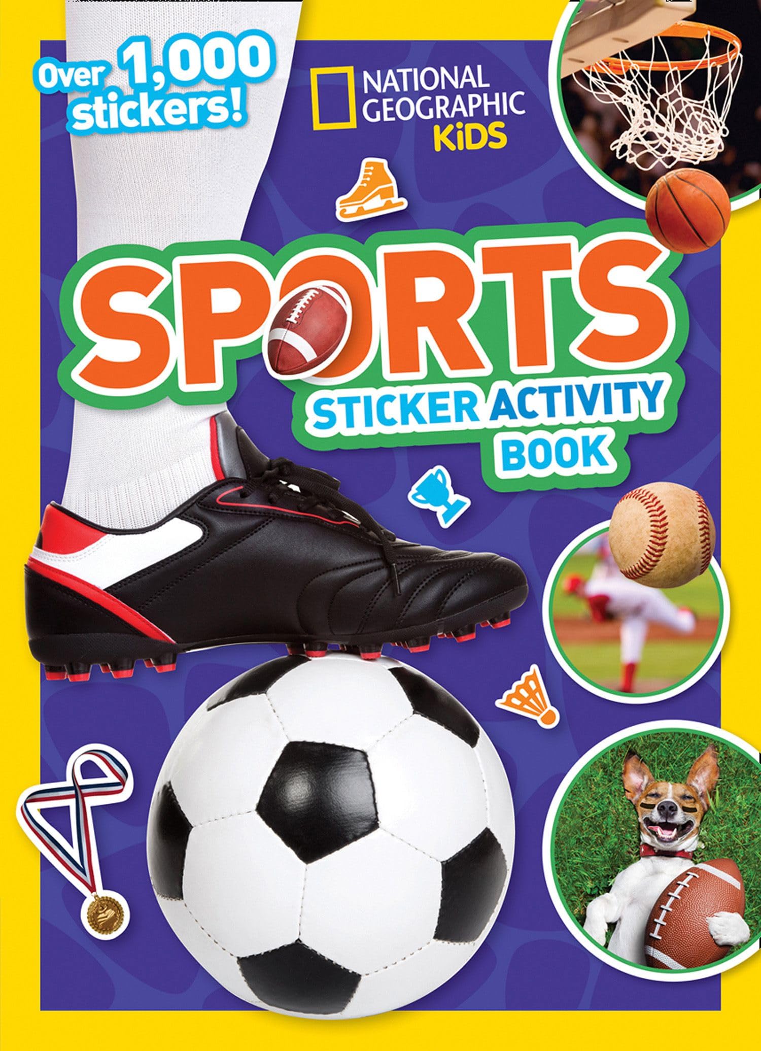 Sports Sticker Activity Book for Kids - Fun DIY Stickers for Basketball, Soccer & More - Perfect for Birthday Gifts, Party Favors & Classroom Rewards