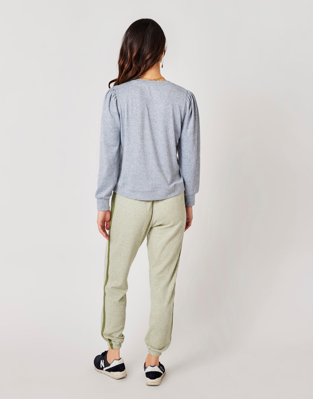 Naomi Sweatshirt for Women - Soft Navy Heather Pullover Sweatshirt | Casual Comfort Wear for Fall & Winter | Perfect for Lounging, Travel & Outdoor Activities