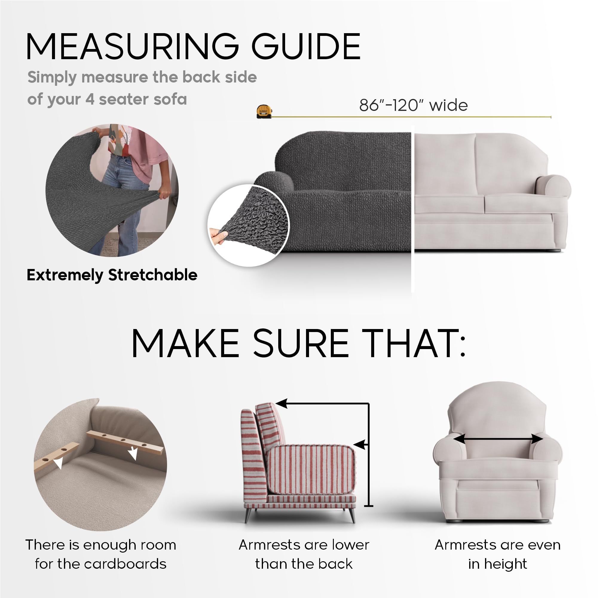 PAULATO BY GA.I.CO. Stretch Sofa Slipcover - Velvet Couch Cover Protector for Pets - Soft Polyester Fabric Washable Sofa Cover - 1-Piece Form Fit Cushion Cover (Mango) - Perfect for Living Room, Family Room & Pet-Friendly Homes