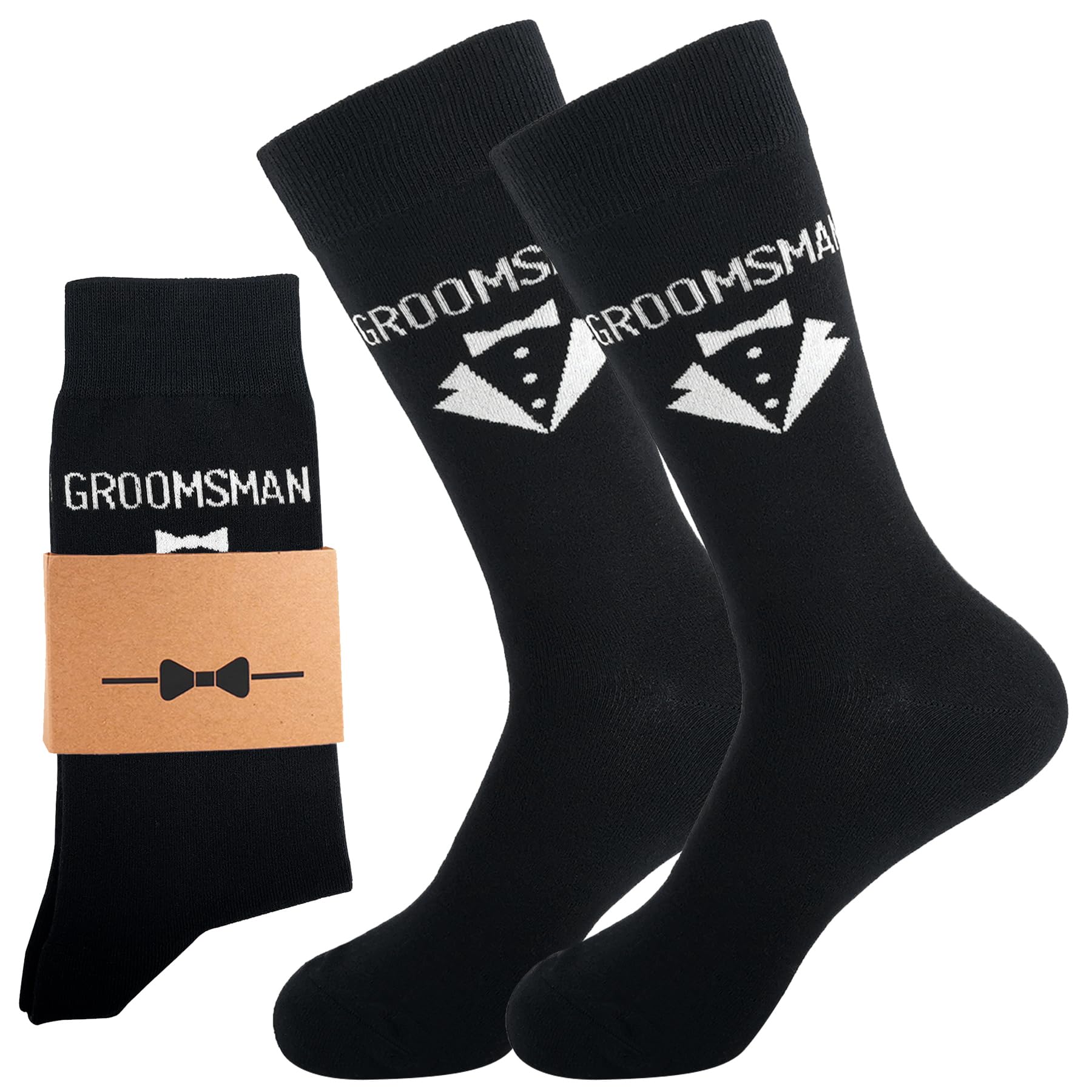 Premium Men's Wedding Socks Gift Set - 6 Pairs Luxury Dress Socks for Groom & Groomsmen - Perfect for Weddings, Anniversaries & Formal Events