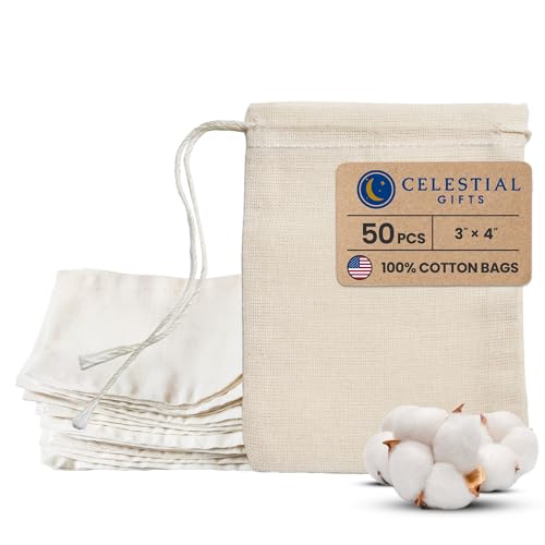 3x4 Inch (Pack of 50) - Natural Drawstring
