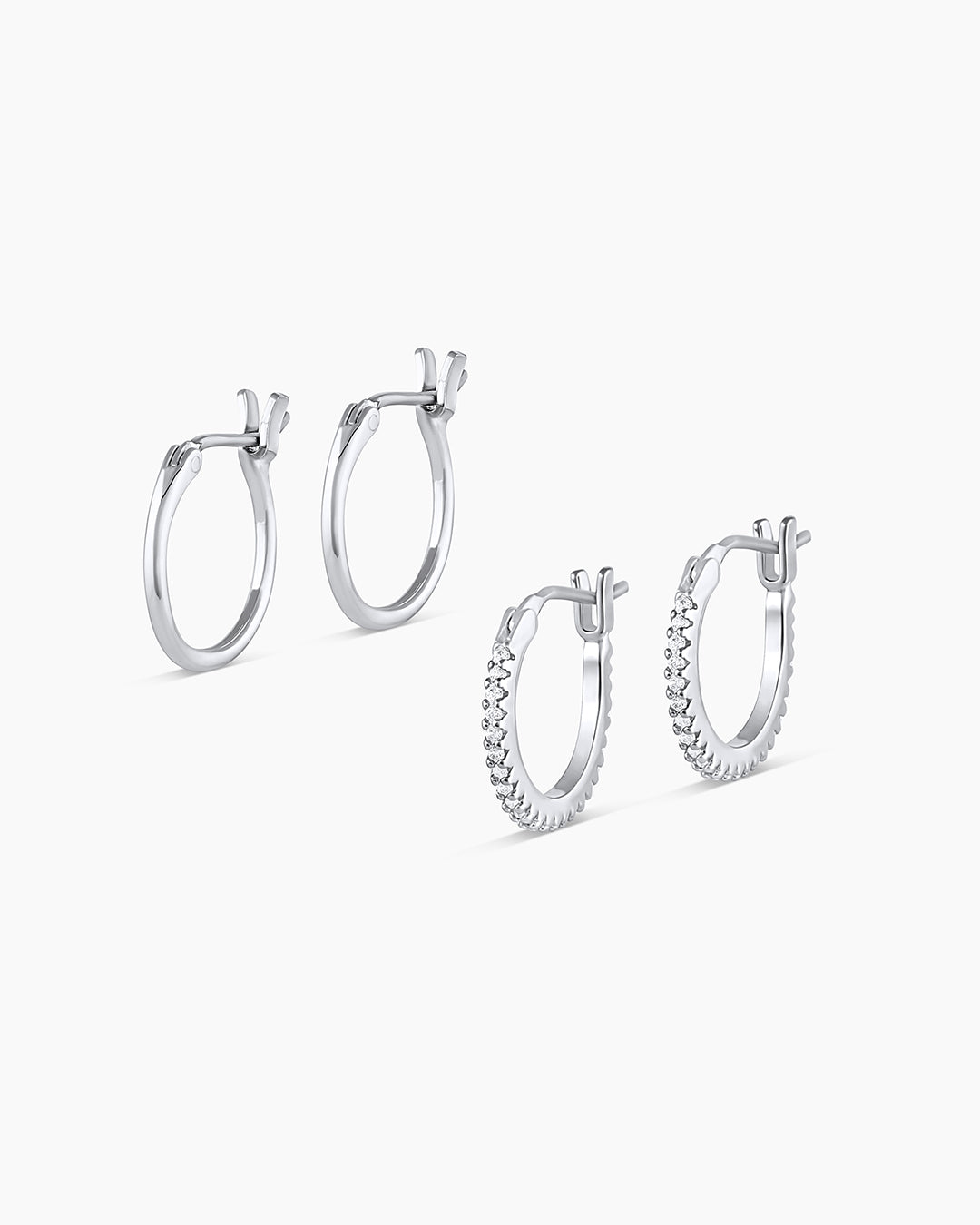 Classic Huggie Hoop Earrings Set - 14K Gold Plated Small Hoops for Women - Perfect for Everyday Wear, Gifts & Special Occasions