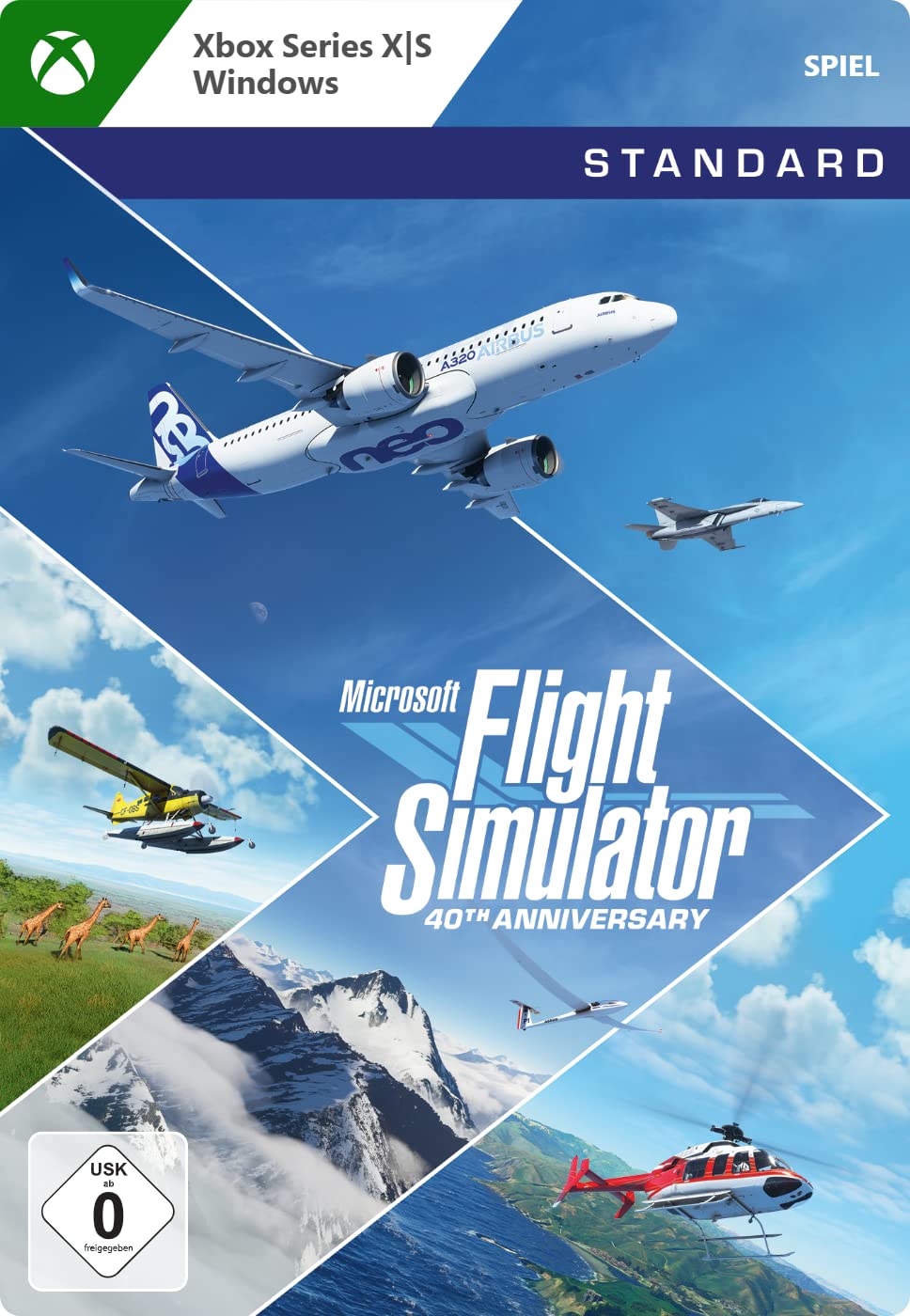 Xbox Game Studios Flight Simulator 40th Anniversary Edition - Standard Digital Download Code for Xbox & Windows 10 | G7Q-00133 | Perfect for Aviation Enthusiasts & Flight Simulation Gamers