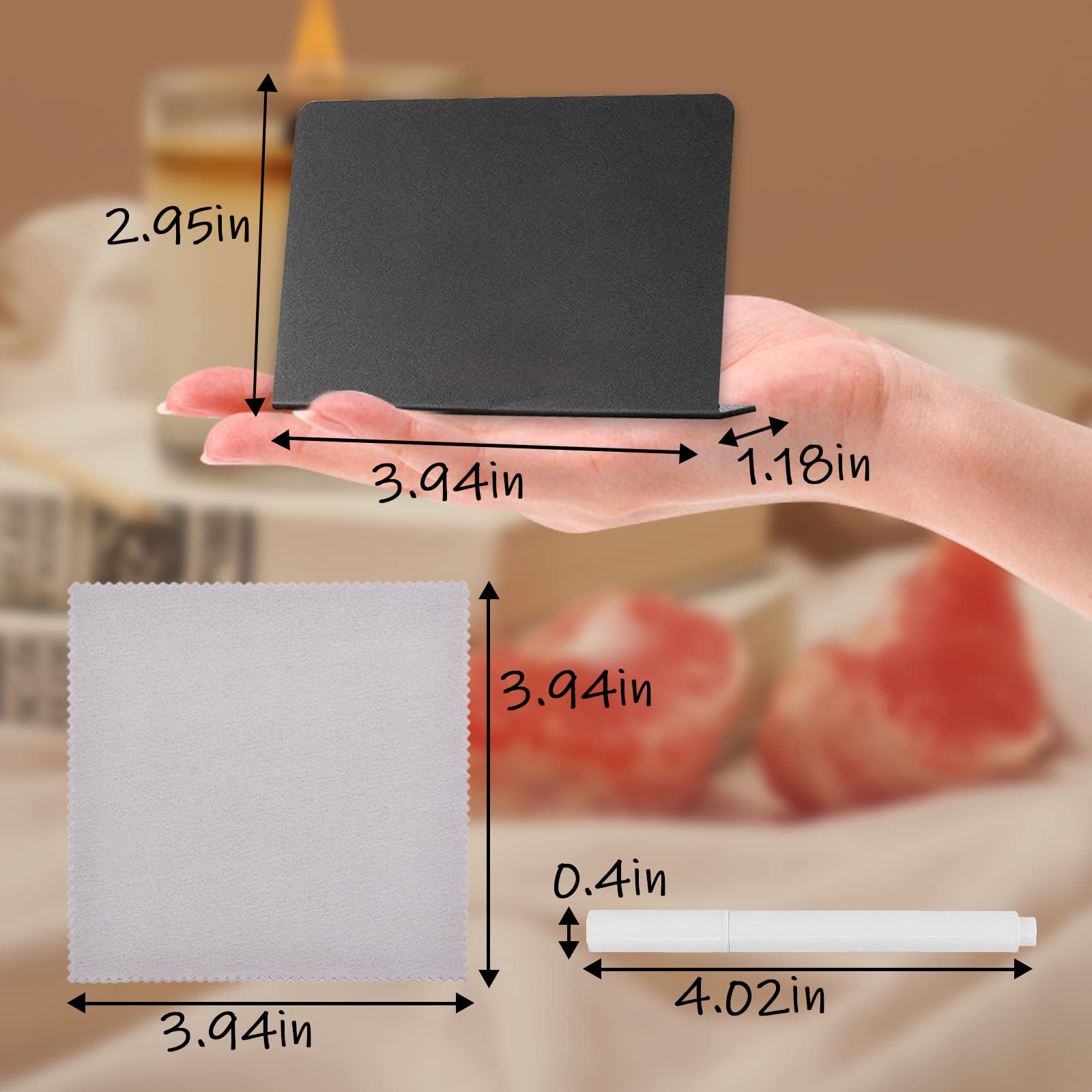 20 Pack Mini Chalkboard Signs for Food - 4