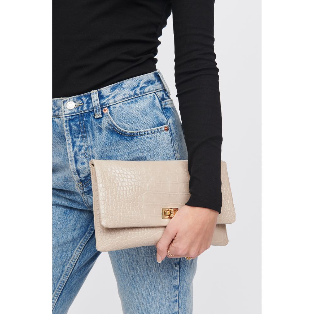 Rykard Crocodile Leather Clutch Purse for Women - Stylish & Elegant Handbag for Evening Parties, Weddings, and Special Occasions