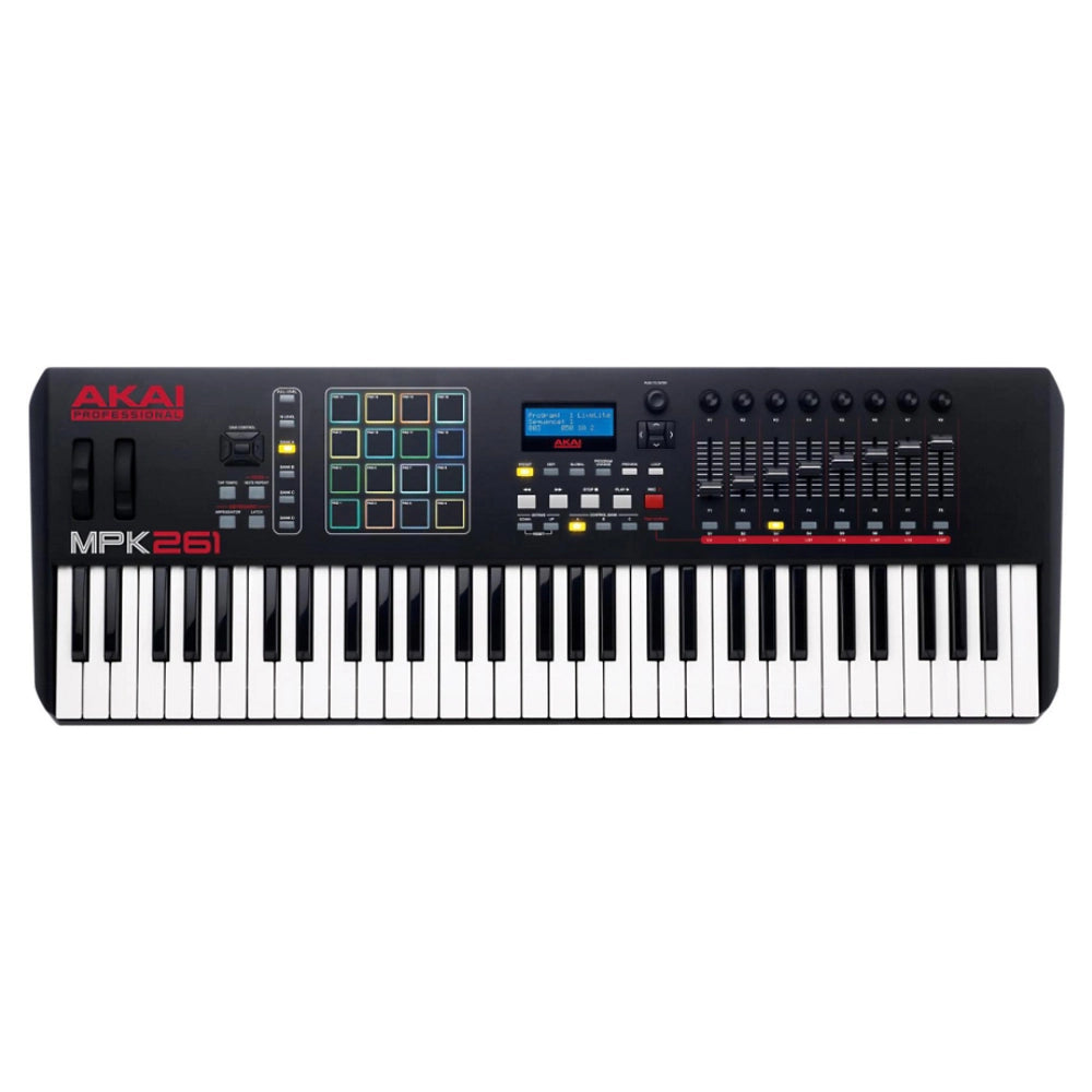 Akai Professional MPK261 61-Key USB MIDI Keyboard Controller with Drum Pads & DAW Integration - Perfect for Music Production, Live Performance & Studio Recording