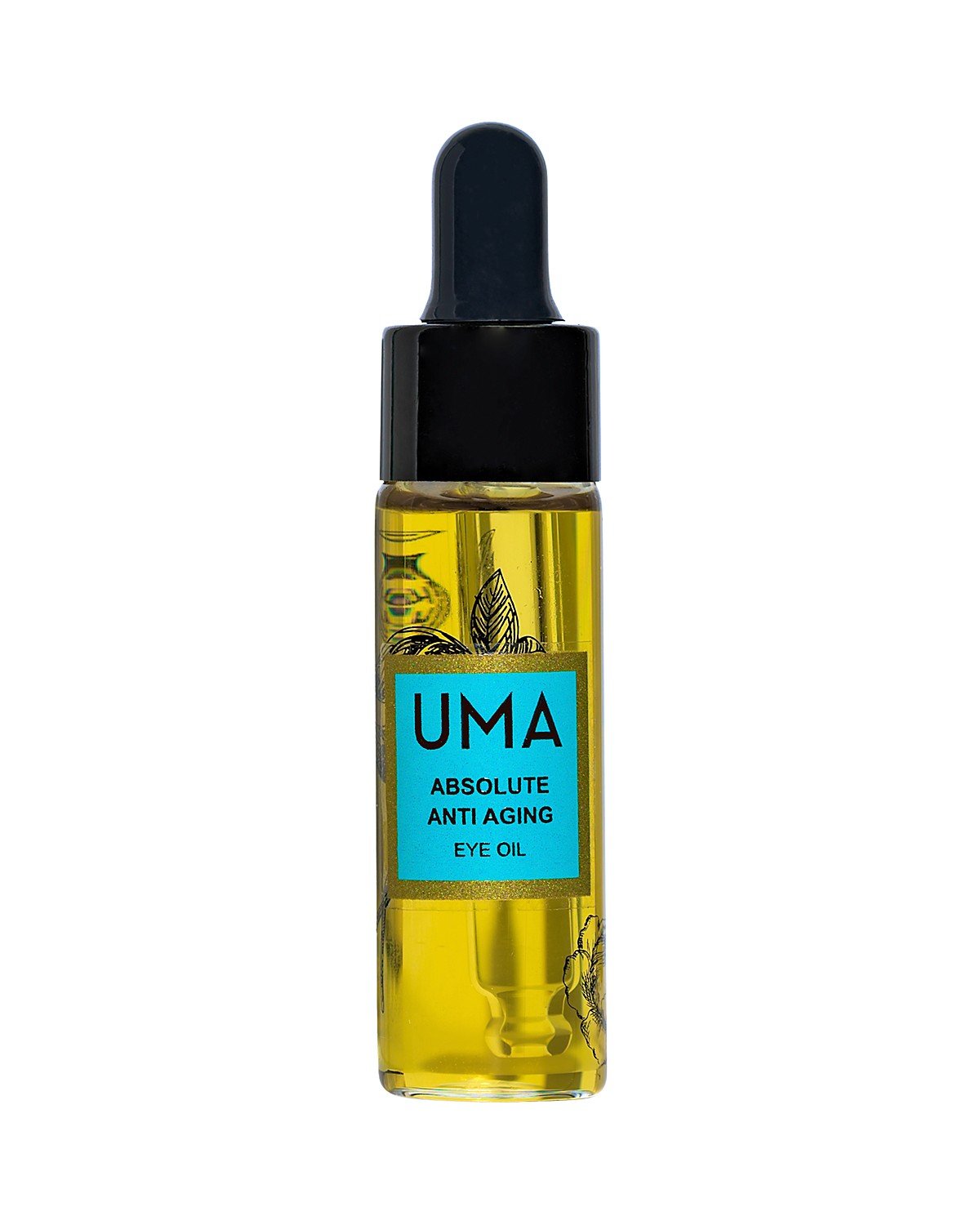 UMA Absolute Anti Aging Eye Oil for Dark Circles, Puffiness, Wrinkles & Fine Lines | Ayurvedic Under Eye Treatment | Fast Absorbing, Restorative & Cruelty-Free (0.5 fl oz | Perfect for Night Routine & Travel Skincare