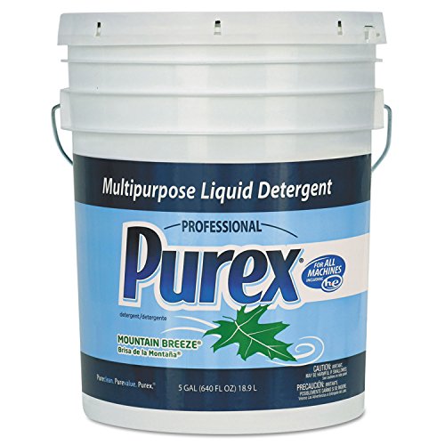 PUREX Mountain Breeze Liquid Laundry Detergent - 5 Gallon Pail | High-Efficiency HE Washer Safe | Fresh Scent for Clothes & Linens | Ideal for Large Families, Laundromats & Commercial Use