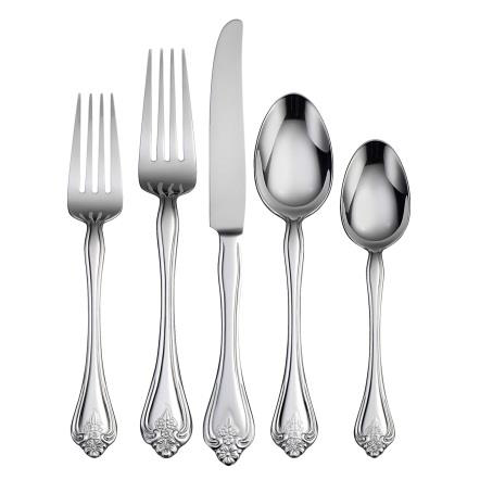 20-Piece Boutonniere Flatware Set - Stainless Steel Silverware for Dinner, Wedding, and Formal Events - Elegant Cutlery for Home, Restaurant, and Special Occasions