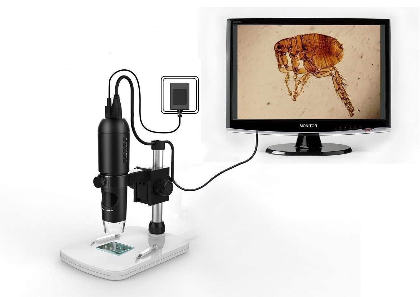 1080P Full HD Digital Microscope with HDMI - 10x to 220x Magnification for PC, TV & Monitor | Photo Capture & Micro-SD Storage | Ideal for Coin Collecting, Jewelry Inspection & Science Education