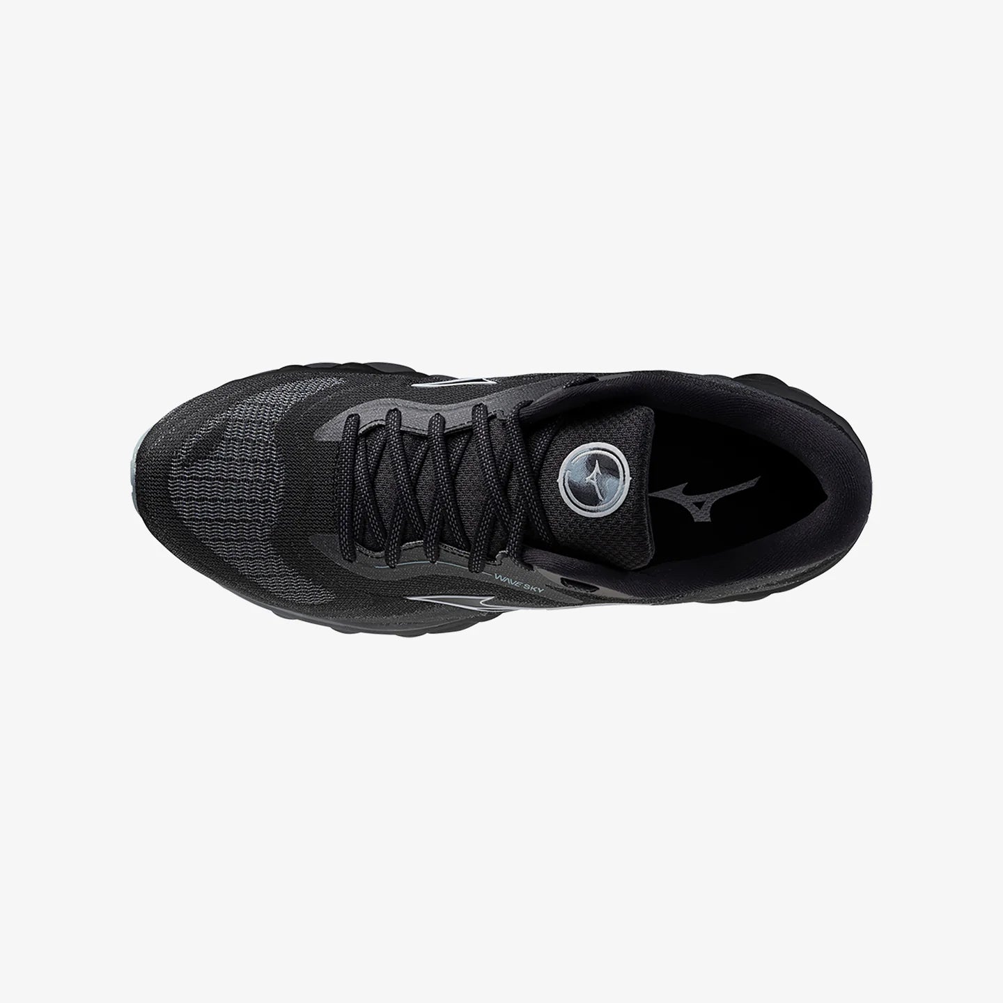 Mizuno Wave Sky 7 Running Shoes for Men - Wide 2E Size - Black/Nickel/Ebony | Comfortable Cushioned Sneakers for Jogging, Training & Marathon Running