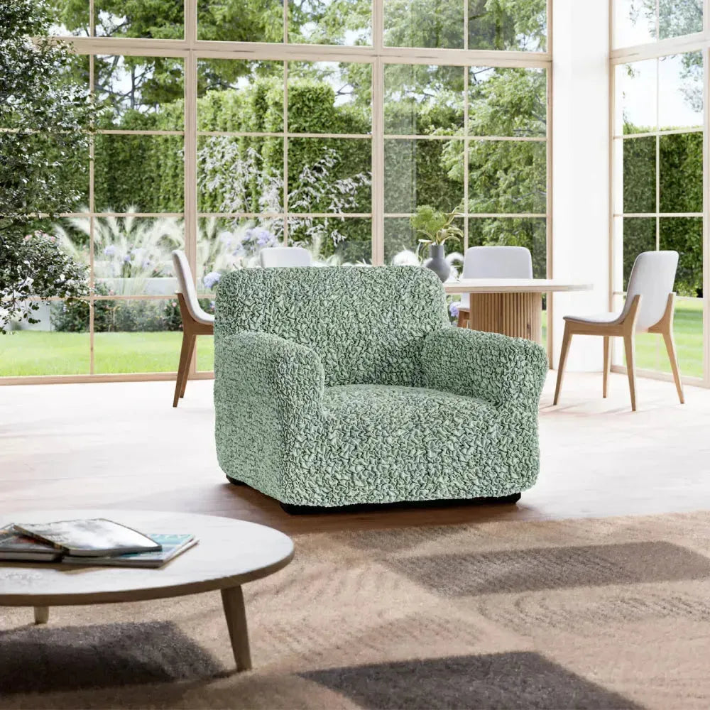Fuco Cotton Armchair Slipcover - Soft, Washable Furniture Protector for Living Room, Bedroom & Office Use