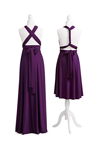 72 Styles Convertible Infinity Dress with Bandeau - Long Plus Size Multi-Way Twist Wrap Bridesmaid Dress for Weddings, Parties & Special Occasions