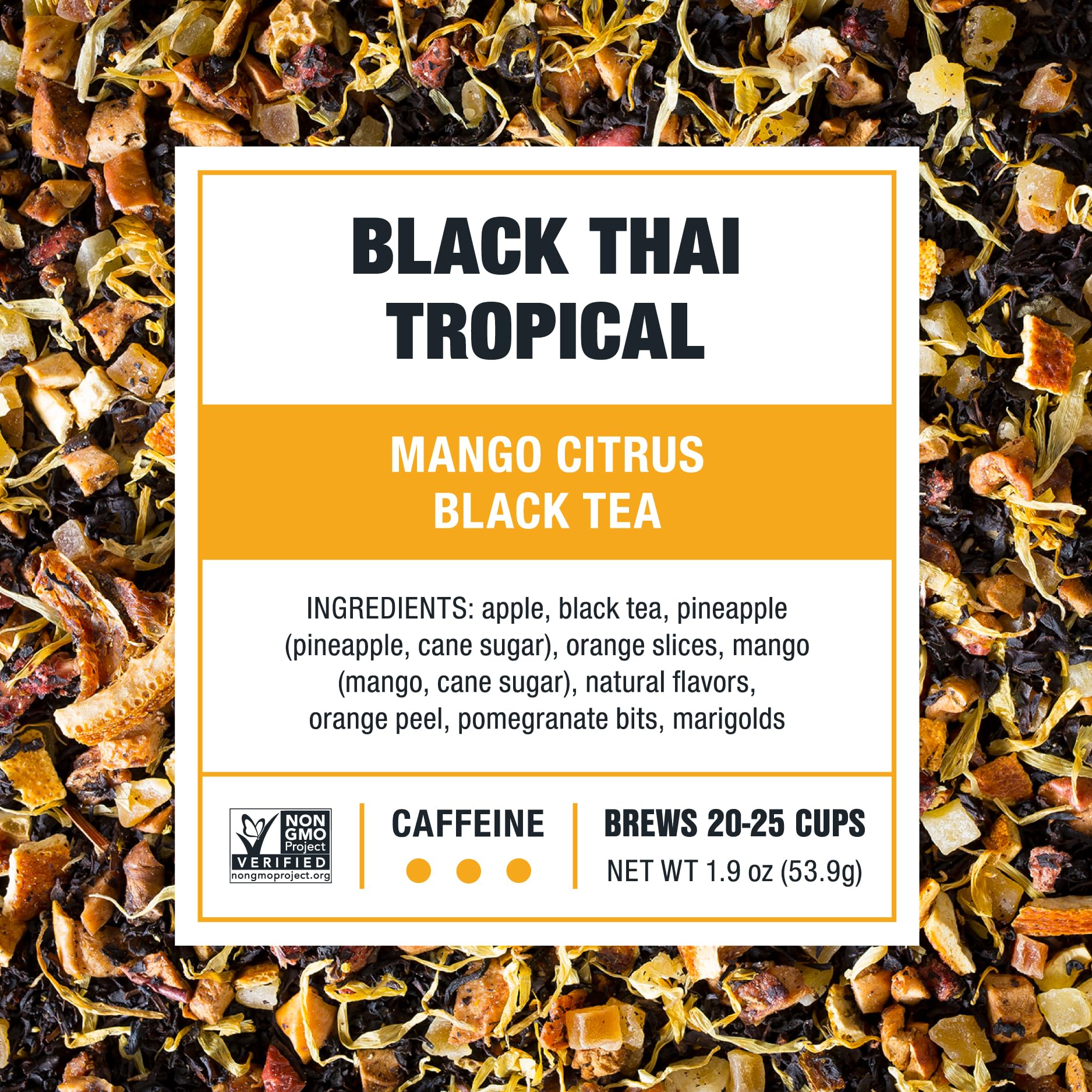 Tiesta Tea - Black Thai Tropical Loose Leaf Tea | Mango Citrus Flavored Premium Black Tea | High Caffeine Hot or Iced Tea | Brews 25 Cups | 1.9oz Resealable Pouch | Perfect for Morning Boost, Afternoon Pick-Me-Up & Relaxing Evenings