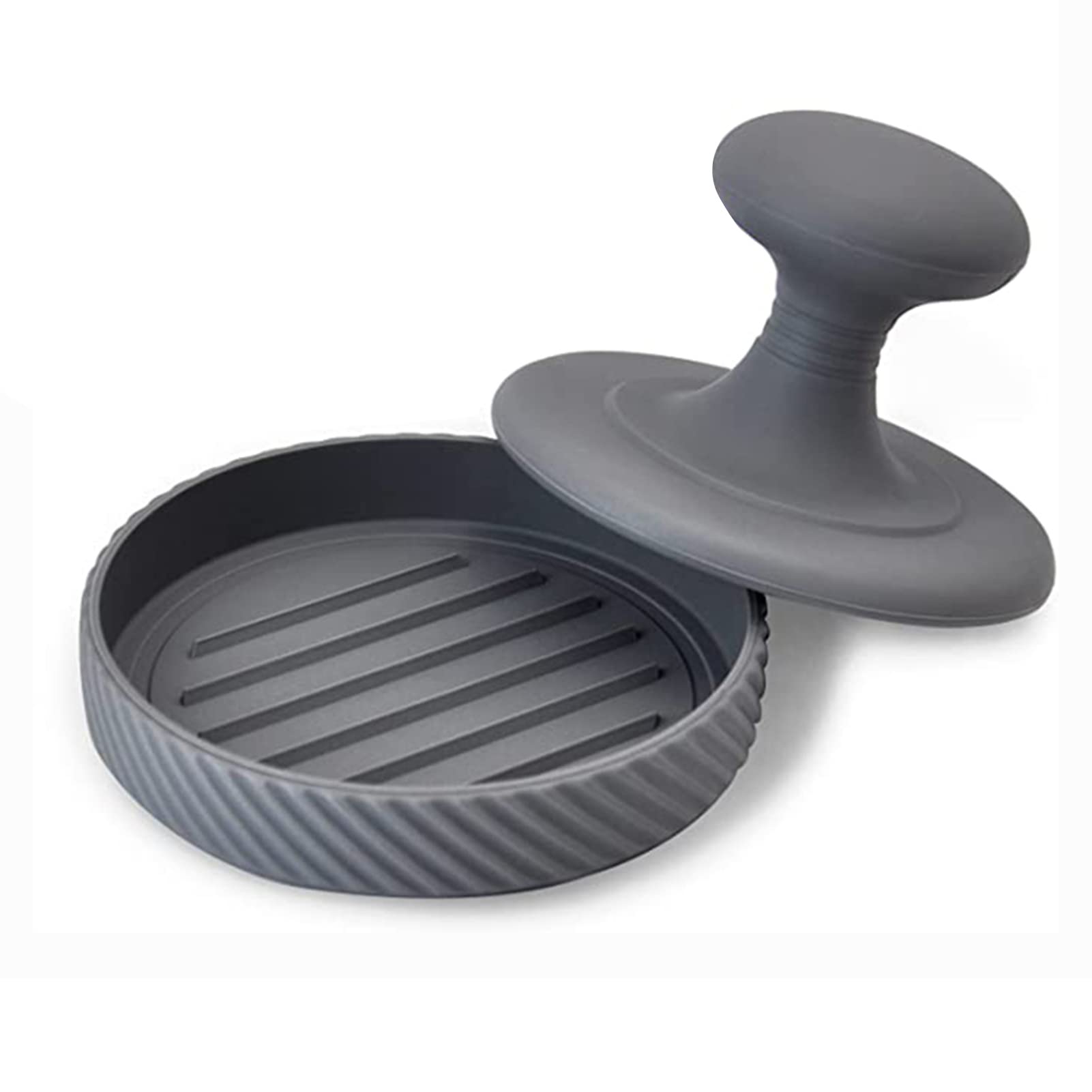Premium Stainless Steel Burger Press with Handle - Heavy Duty Patty Maker for Grilling, BBQ, Picnics & Camping - Perfect for Backyard Cookouts and Outdoor Adventures