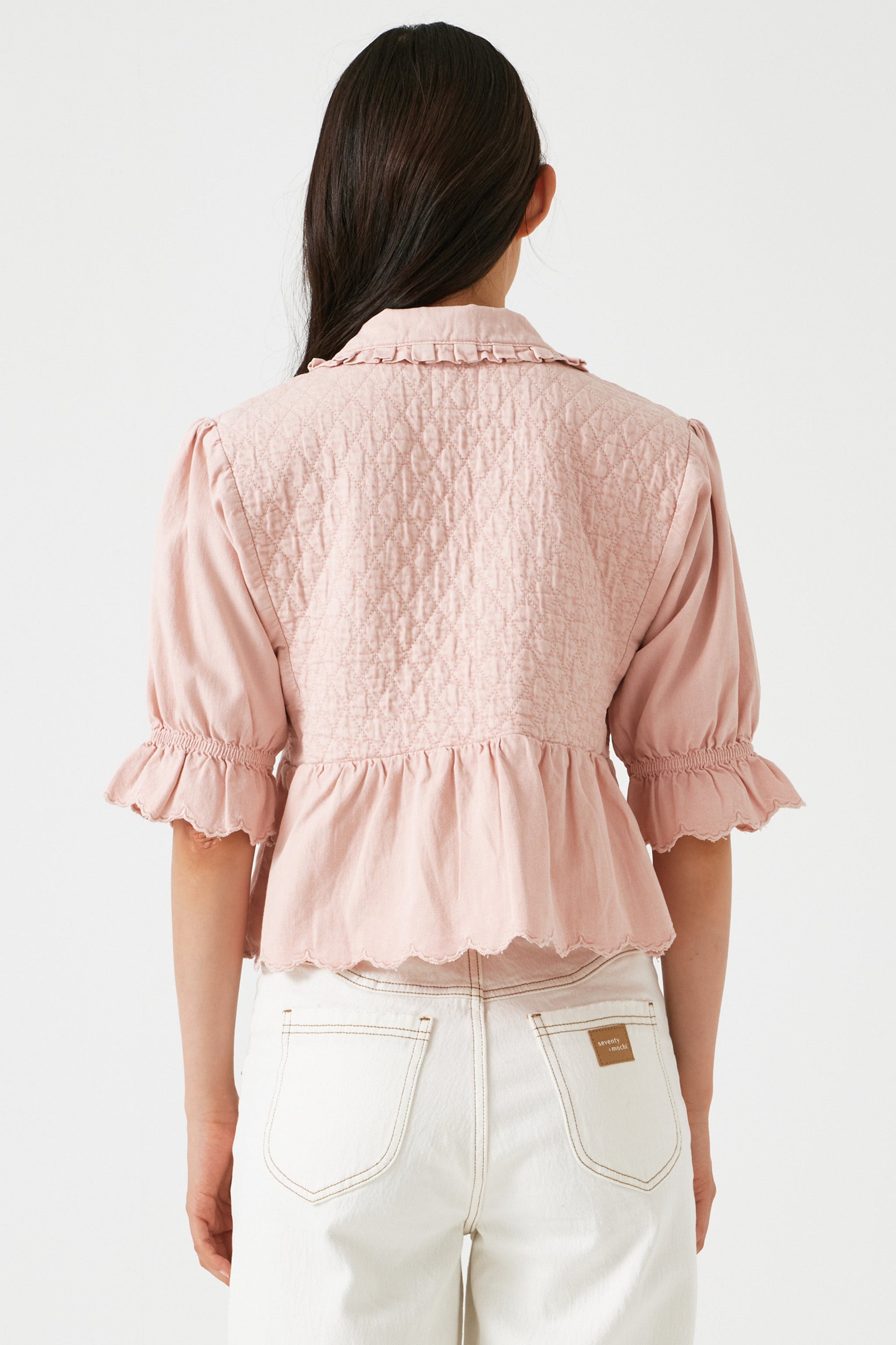 Seventy + Mochi Heidi Blouse - Soft Pink Dawn Women's Top | Casual Wear & Office Outfit for Spring & Summer