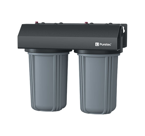 Puretec Ecotrol EM2 High Flow Dual 10 Whole House Water Filter System (60LPM & 80LPM) - Clean Water for Drinking, Showering & Appliances | Whole Home Filtration Solution