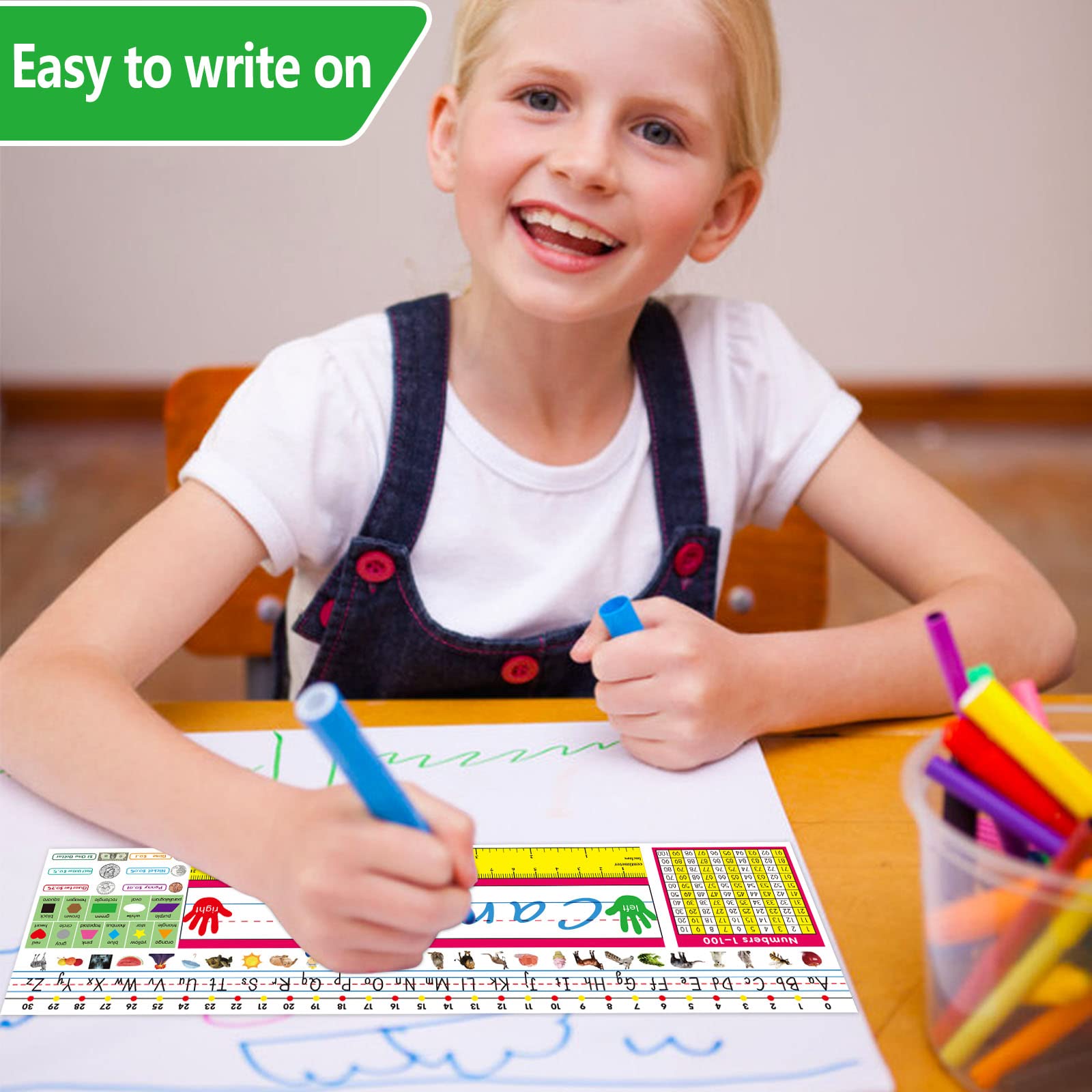 Traditional Manuscript Nameplates for Primary Students - Self-Adhesive Desk Name Plates, Pack of 36 - Perfect for Classroom Organization, Student Desks & Back-to-School Supplies