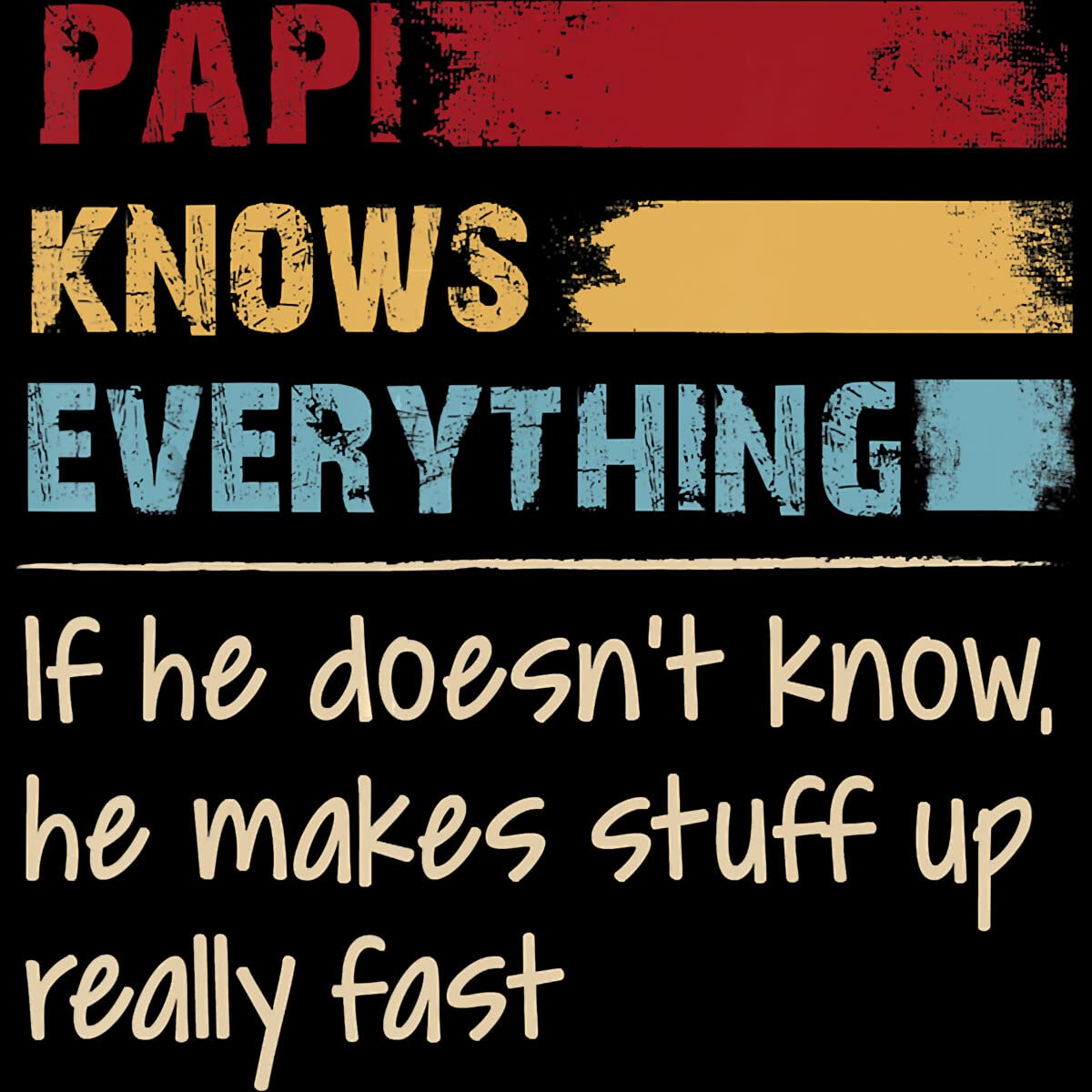 Design By Humans Men's Papi Knows Everything Tank Top - Funny Sarcastic Graphic Tee for Casual Wear & Gifts - Perfect for Parties, Everyday Outfits & Fan Apparel