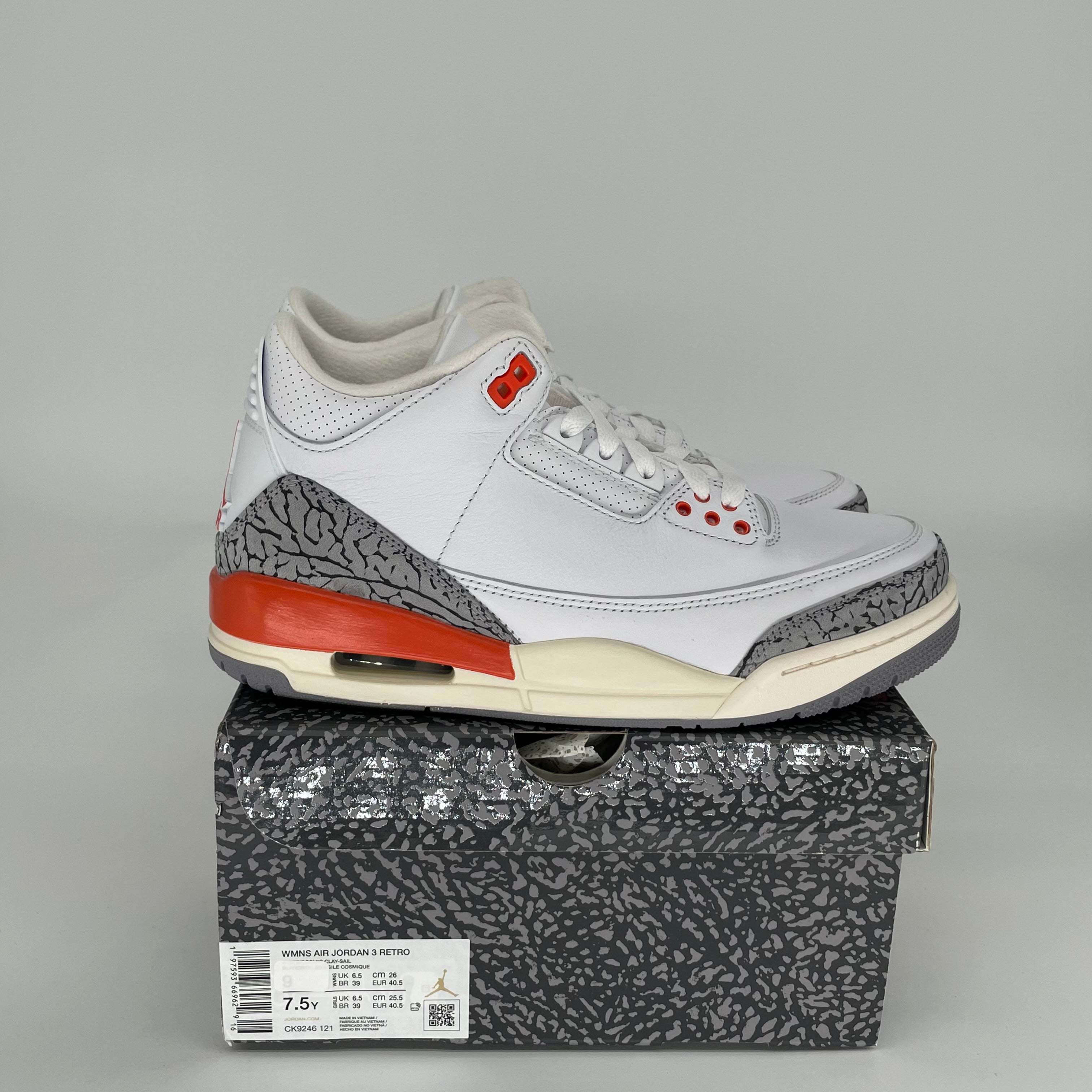 AIR JORDAN 3 Georgia Peach Women's Sneakers Size 7.5/9W - Style CK9246-121 | Basketball Shoes for Women, Casual Streetwear Fashion