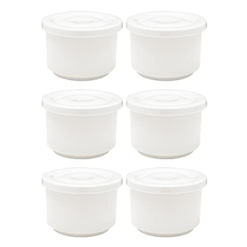Vikko 10 oz White Ceramic Soup Crocks with Lids - Set of 6 Microwave & Dishwasher Safe Soup Bowls - Perfect for French Onion Soup, Ramen, and Home Dining