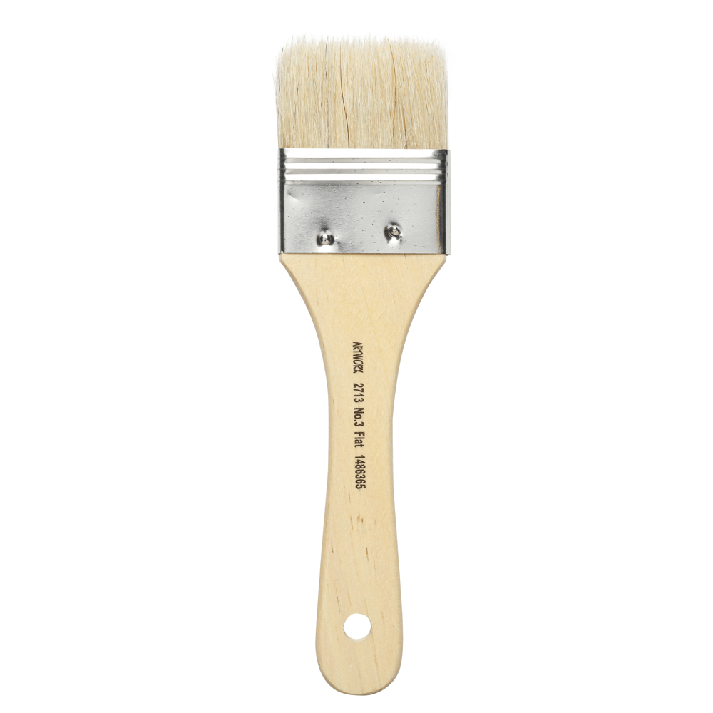 Artworx Professional Flat Paint Brush Size 3 (50mm) - Premium Acrylic & Oil Paint Brush for Artists, DIY & Home Decor Projects