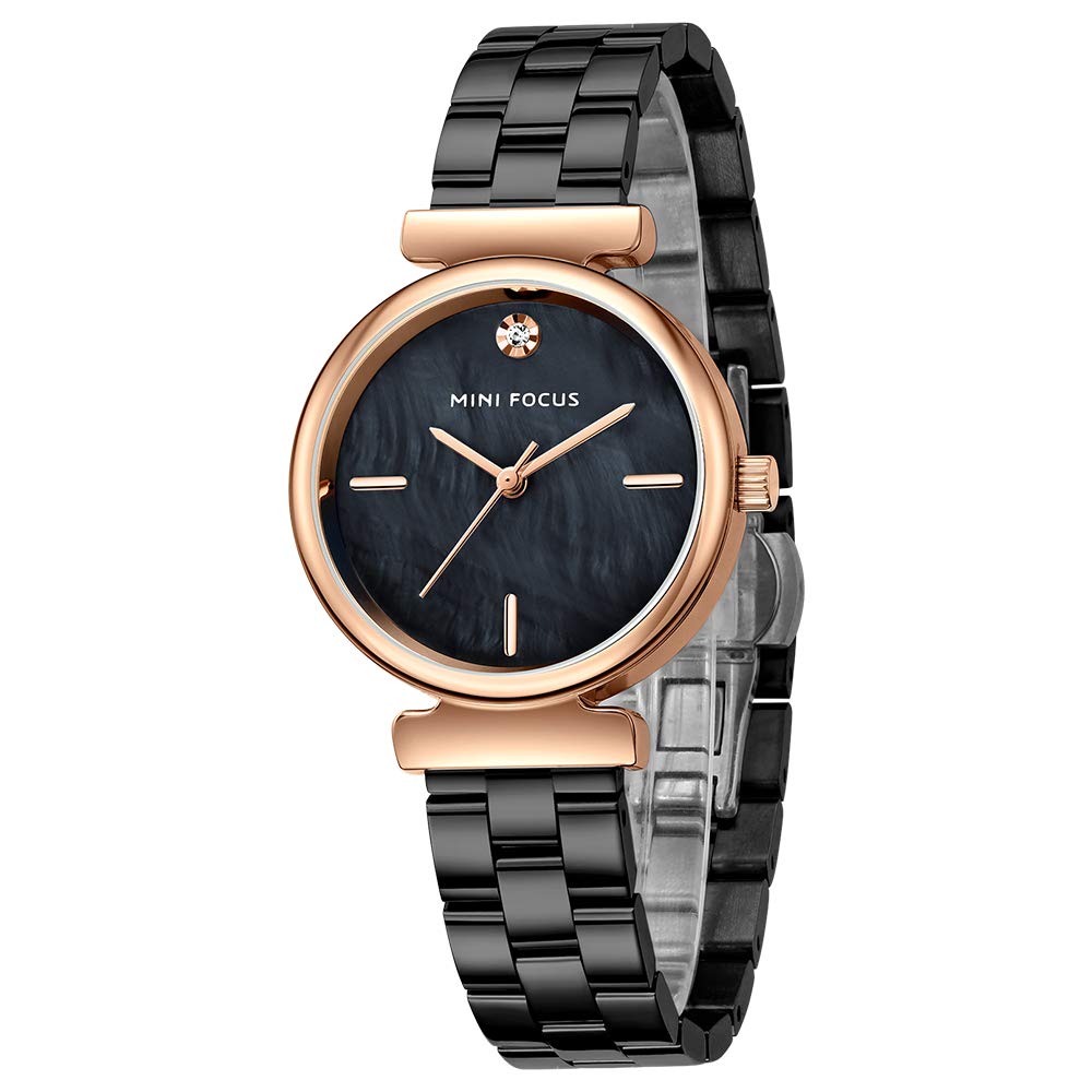 Women's Mini Focus Quartz Watch - Stainless Steel, Waterproof for Work & Parties