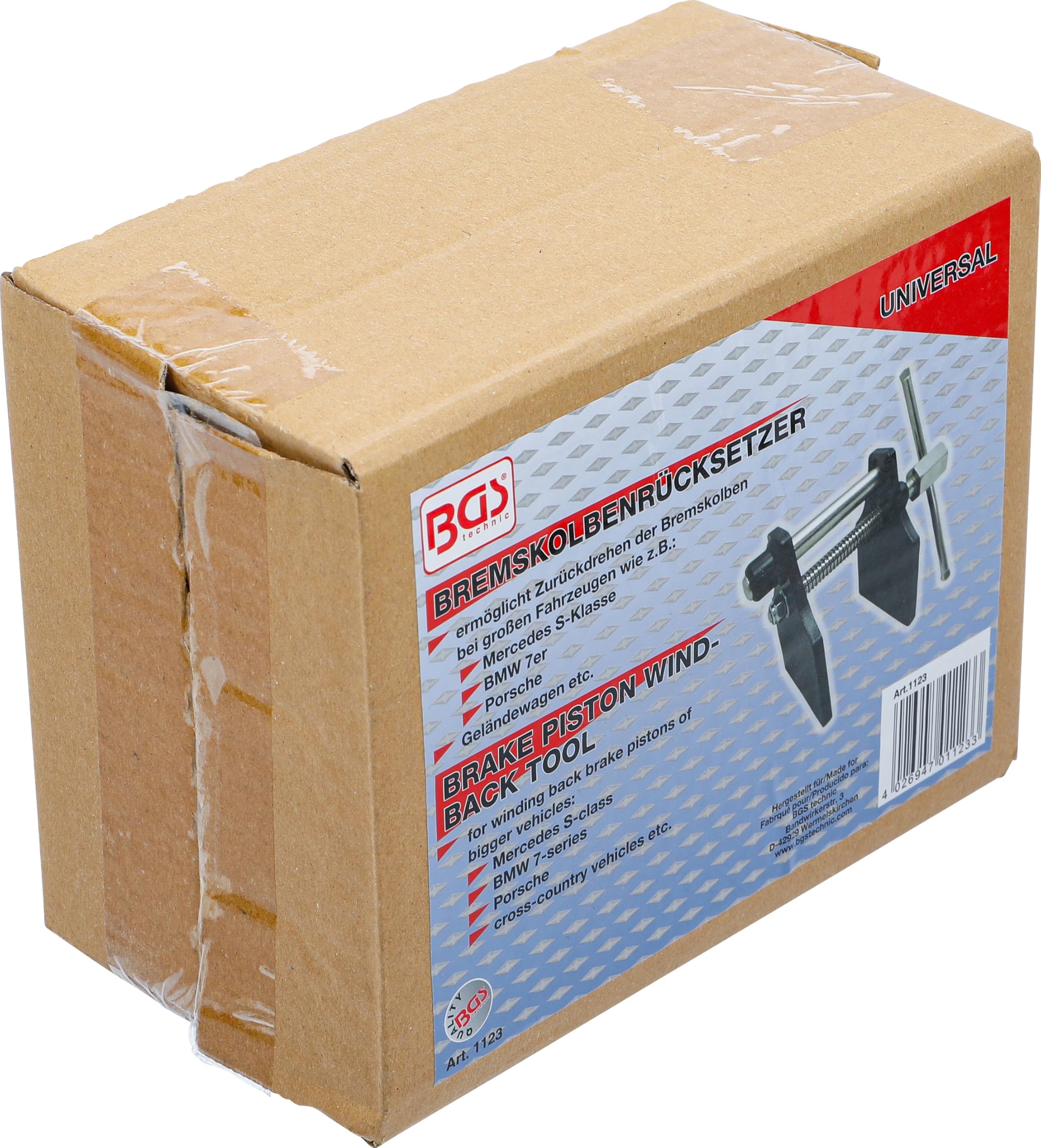 Universal Brake Piston Reset Tool BGS 1123 - Professional Brake Caliper Rewind Kit for Car & Truck Maintenance & Repair