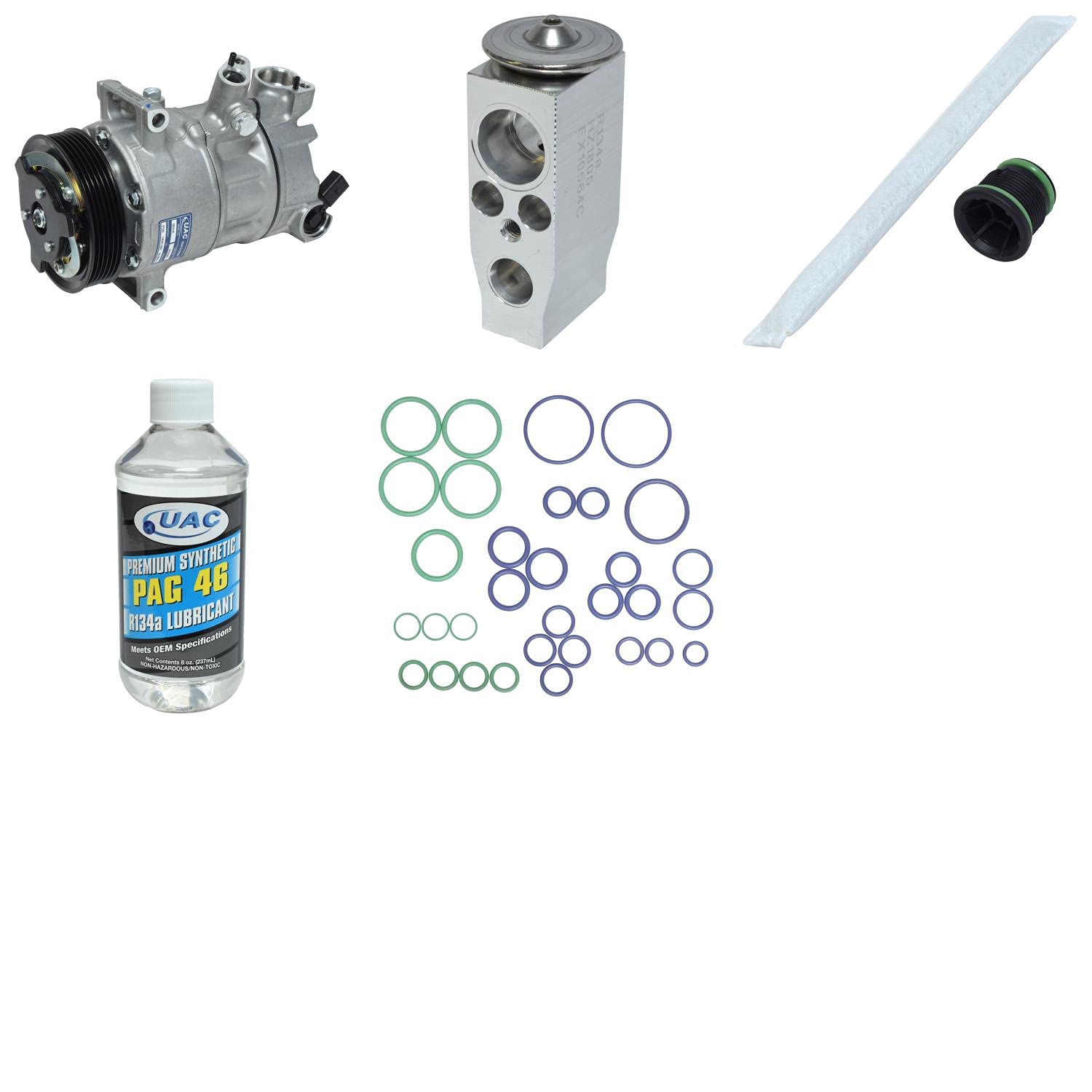 New AC Compressor & Component Kit Compatible with VW Jetta Tiguan GTI Golf Golf SportWagen - Replacement for Air Conditioning System - Perfect for Summer Cooling & Vehicle Maintenance