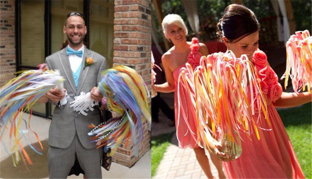 30PCS Green Ribbon Stick Wands - Perfect for Wedding Decorations, Party Favors, Birthday Celebrations & Photo Props | Bulk Streamers for Festive Events & Dance Performances