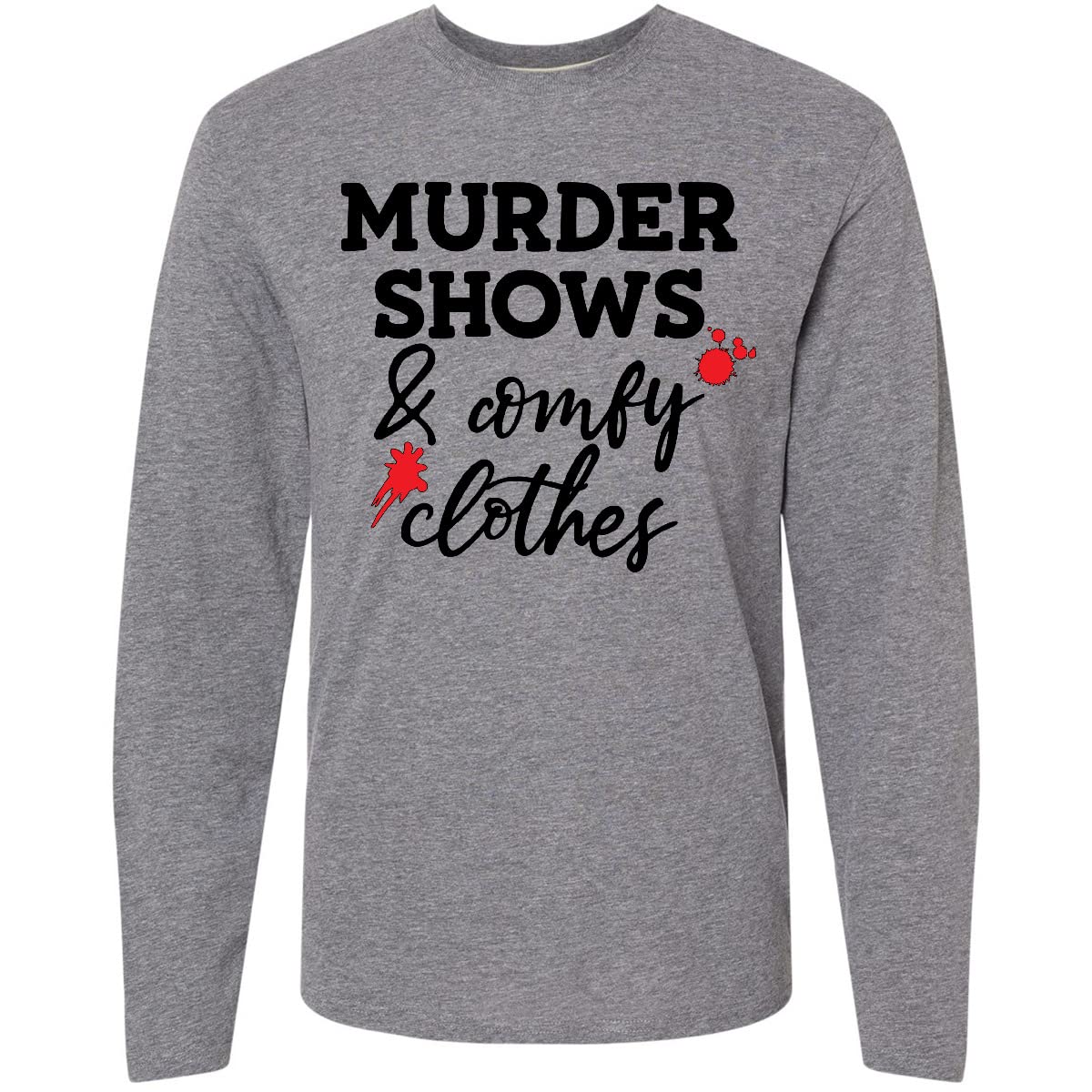 Inktastic Blood Splatter Long Sleeve T-Shirt - Horror & Murder Show Fan Apparel