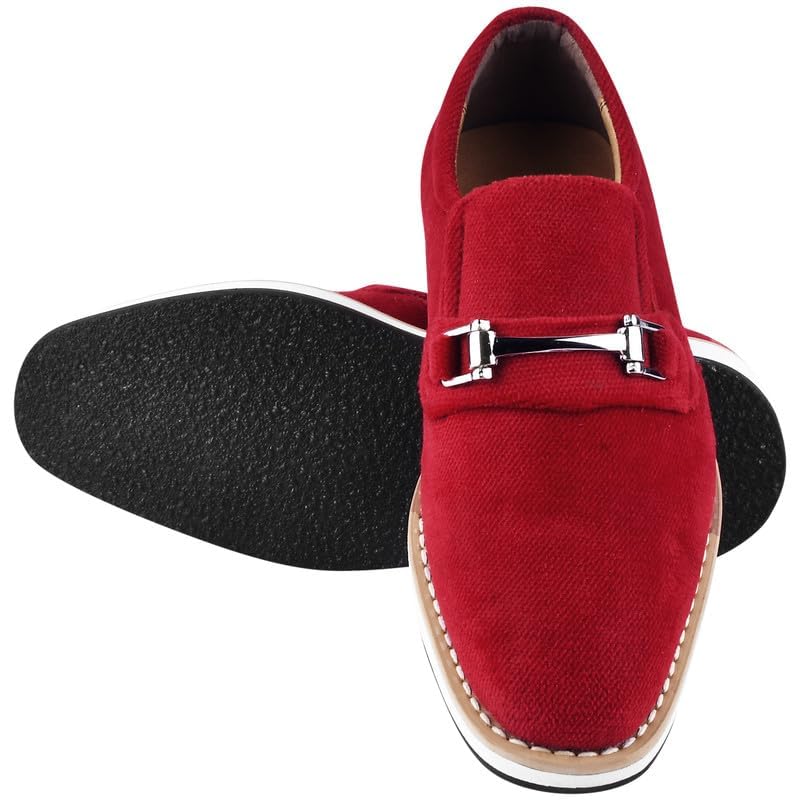 LIBERTYZENO Boys Velvet Dress Loafers - Kids Slip-On Buckle Shoes for Easter, School & Special Occasions | Comfortable & Stylish Formal Footwear