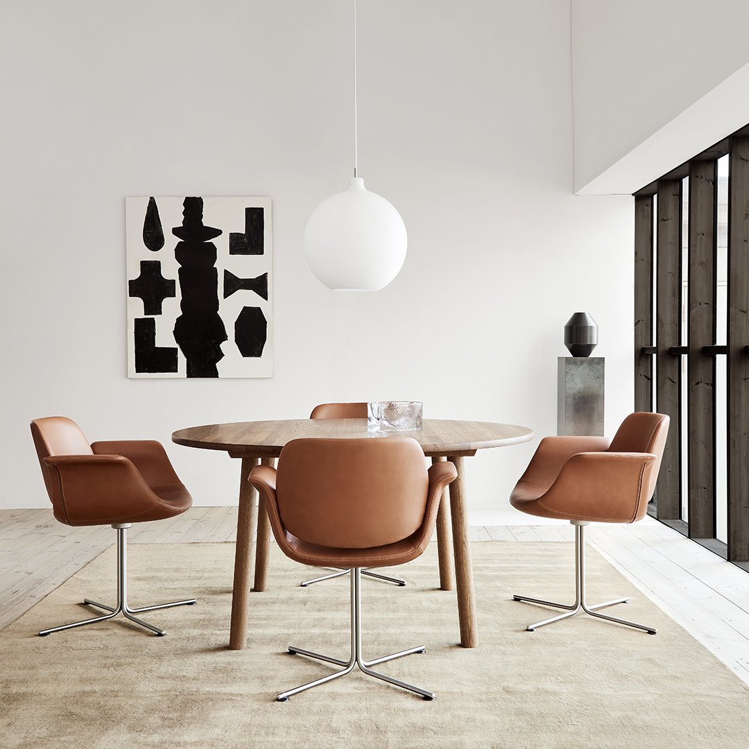 Erik Jørgensen Flamingo Chair with Swivel Base - Modern Lounge Chair for Living Room, Office & Outdoor Spaces