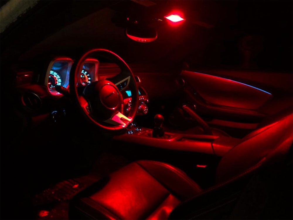 10 Pack Red LED Bulbs 168 175 194 2825 W5W T10 - Super Bright Car Interior Lights for Dome, Map, License Plate & Dashboard Lighting