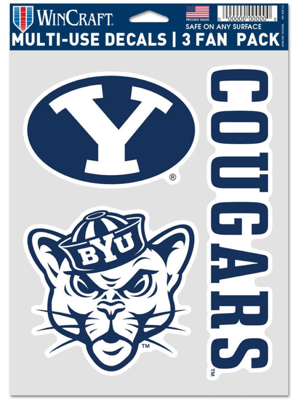 Brigham Young Cougars 3-Pack Multi-Use Fans - Perfect for Home, Office, and Game Day Decor - BYU Sports Fan Accessories