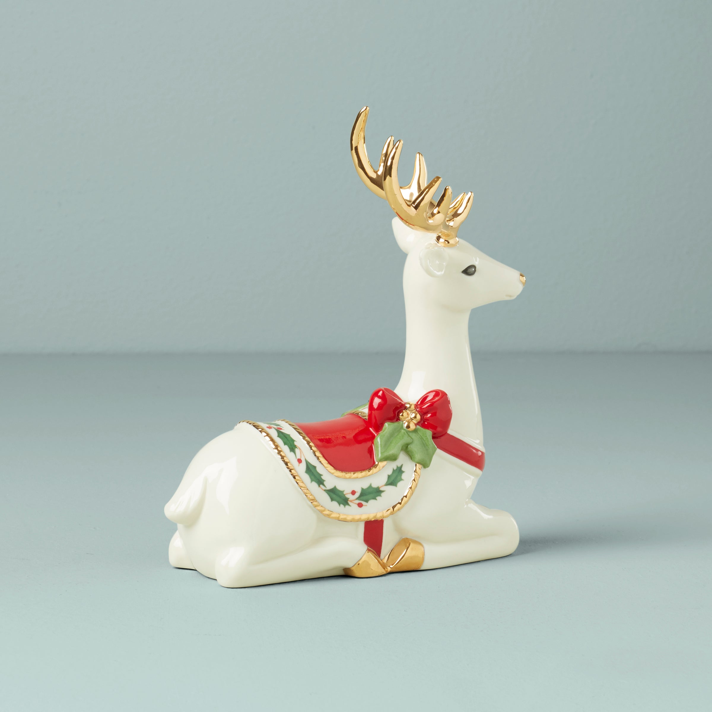 Christmas Reindeer Figurine - Handmade Nordic Style Decor for Holiday Tabletop, Mantel & Gift Giving