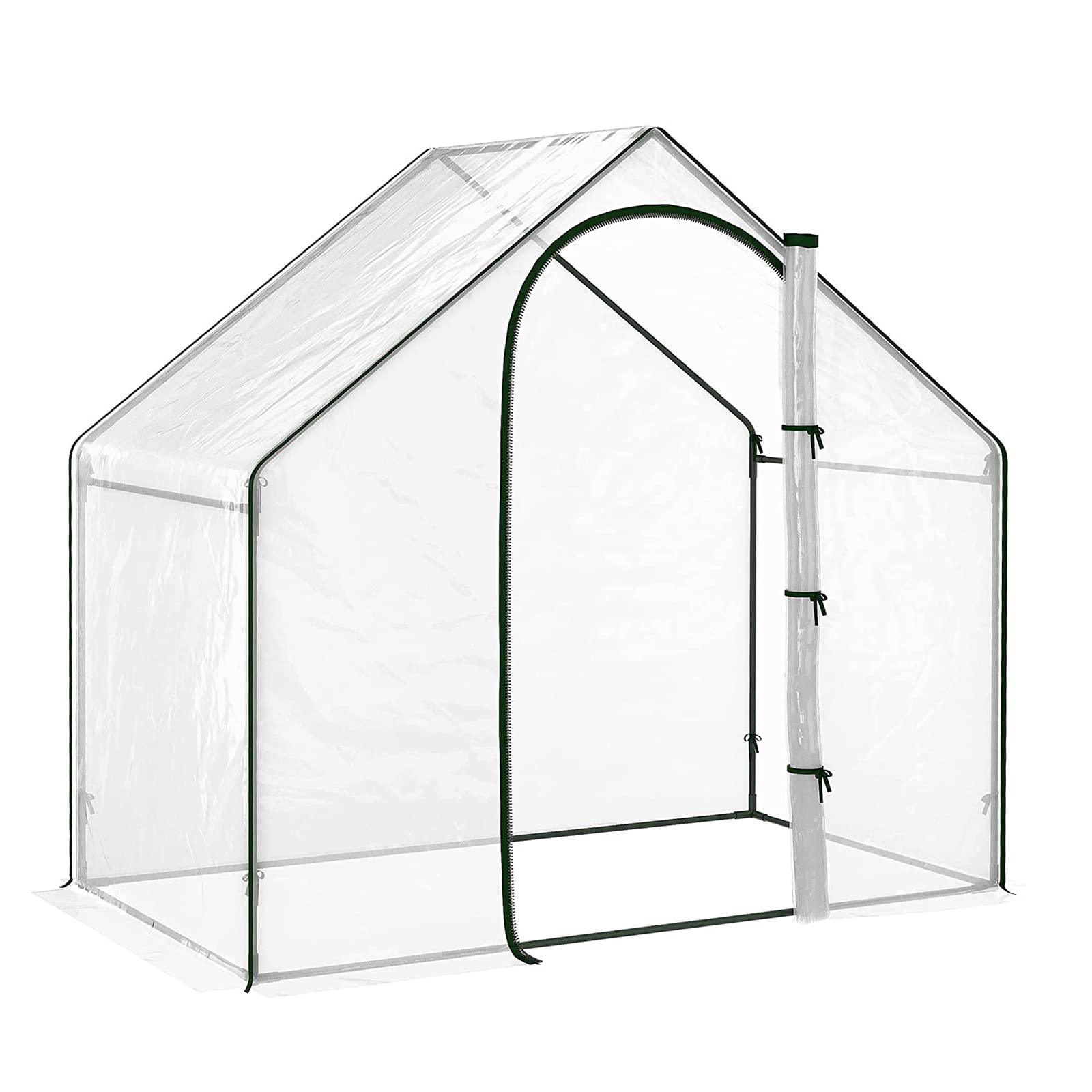 L Cloud Walk-in PVC Greenhouse for Outdoor Gardening - 180x100x168cm Steel Frame Grow Tunnel with Zippered Door & Windows | Perfect for Flowers, Vegetables & Plant Protection