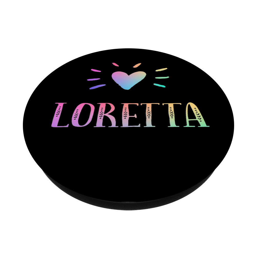 Loretta Gift Coffee Mug with Rainbow Watercolor Design - Swappable PopGrip for Phones & Tablets | Perfect Gift for Coffee Lovers, Office Use & Travel