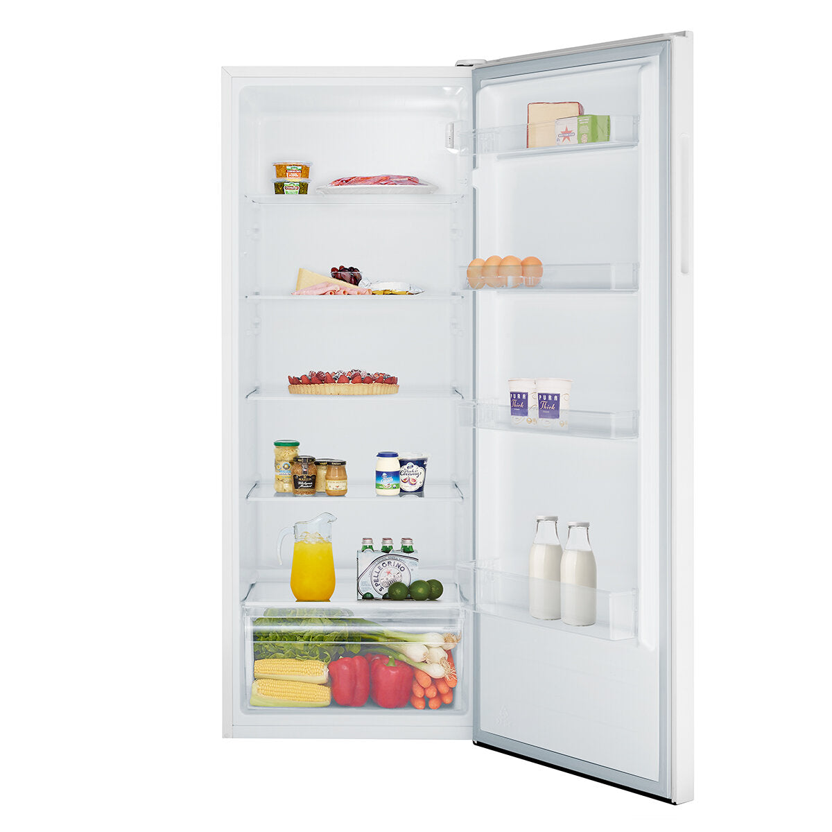 Westinghouse 242L Upright Refrigerator - Energy Efficient White Fridge with Adjustable Shelves (WRM2400WF) for Kitchen, Office, or Dorm Room Use