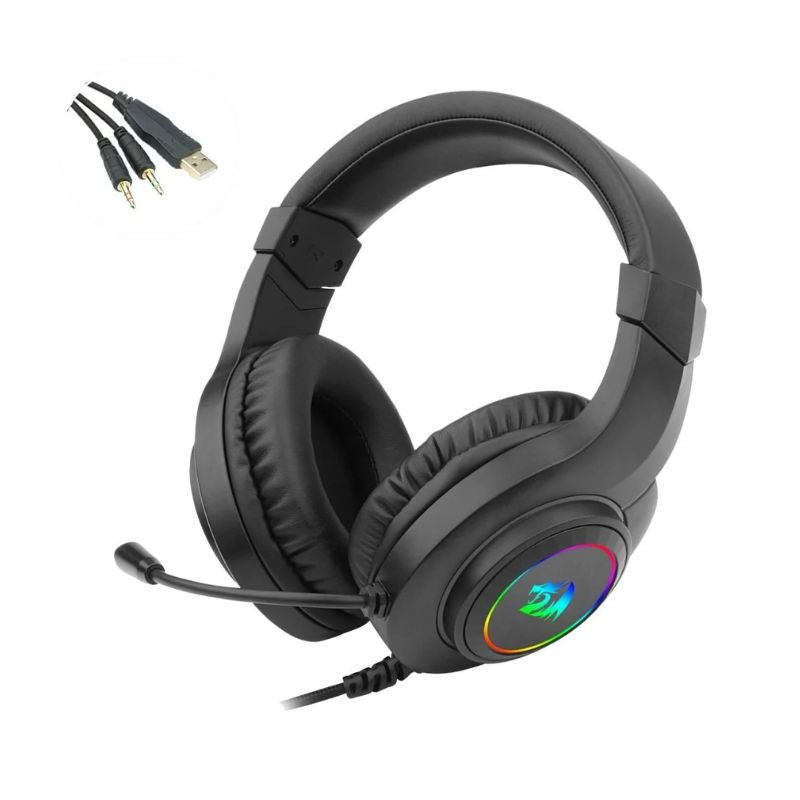 Redragon HYLAS H260 RGB Gaming Headset with Microphone - Black | Immersive Sound for PC, PS4, Xbox & Streaming | Noise Cancelling for Competitive Gaming & Online Meetings