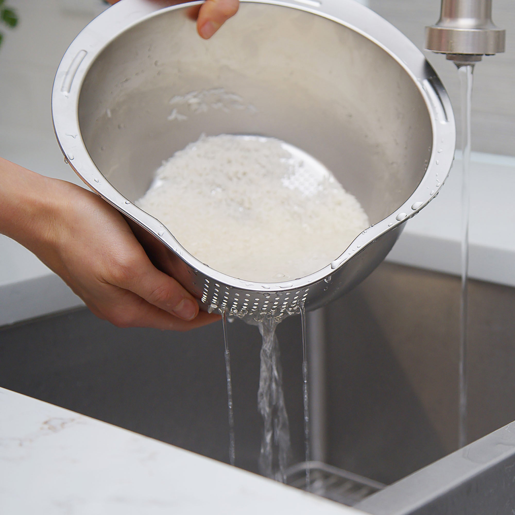 Premium Rice Washer, Colander & Strainer Set - Durable Kitchen Tool for Washing Rice, Pasta & Vegetables | Perfect for Cooking, Meal Prep & Healthy Eating