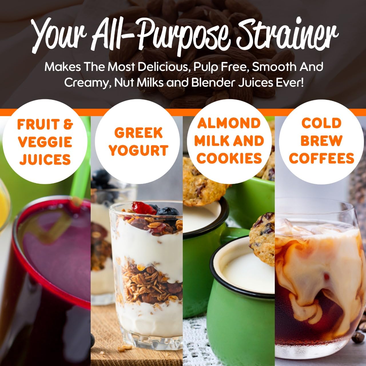 Premium Nut Milk Bags - 5 Pack XL 12