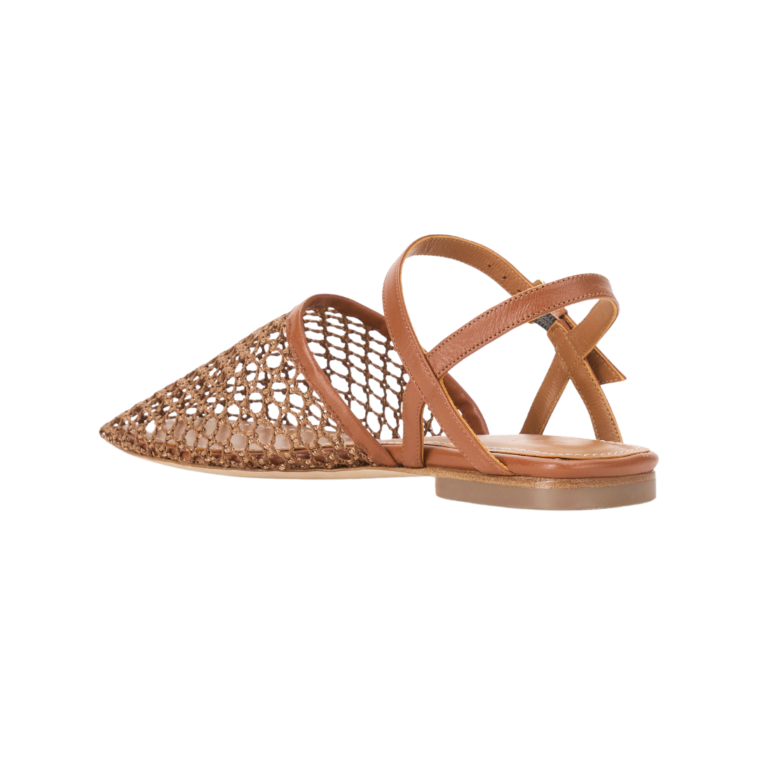 Breathable Tan Netting Sandals for Women - Comfortable Summer Beach Walking Shoes - Perfect for Outdoor, Vacation and Casual Wear