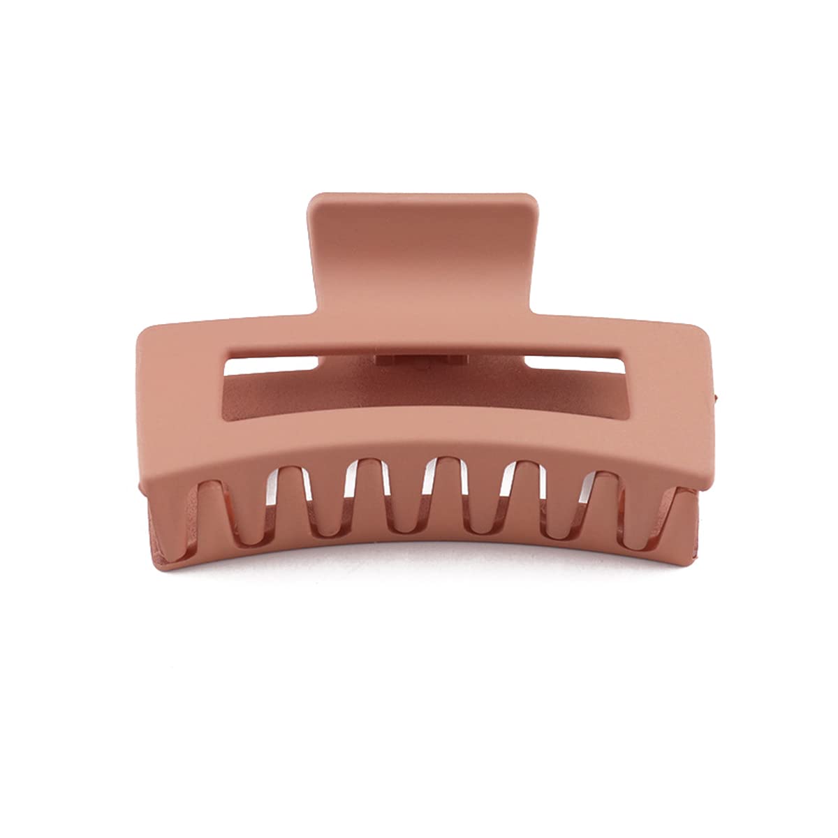 Large Thick Acrylic Hair Clips for Women - Non-Slip Rectangle Jaw Clips, Long Hair Resin Claw Clips Hair Accessories (Multicolor, Khaki) | Perfect for Updos, Ponytails & Everyday Hairstyles
