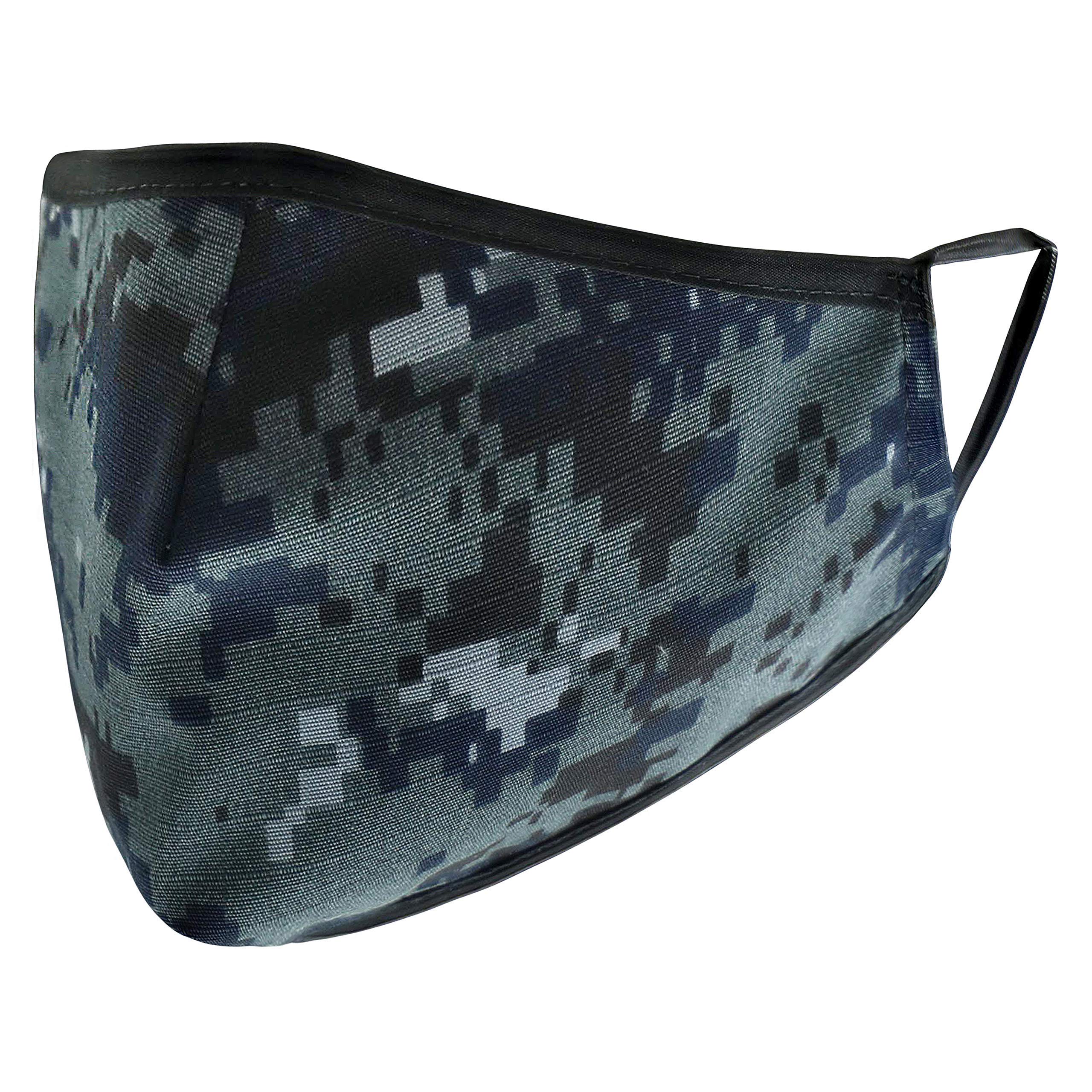 Military Grade Reusable Washable Cotton Blend Face Mask - Made in USA - Perfect for Outdoor Activities, Travel & Daily Protection