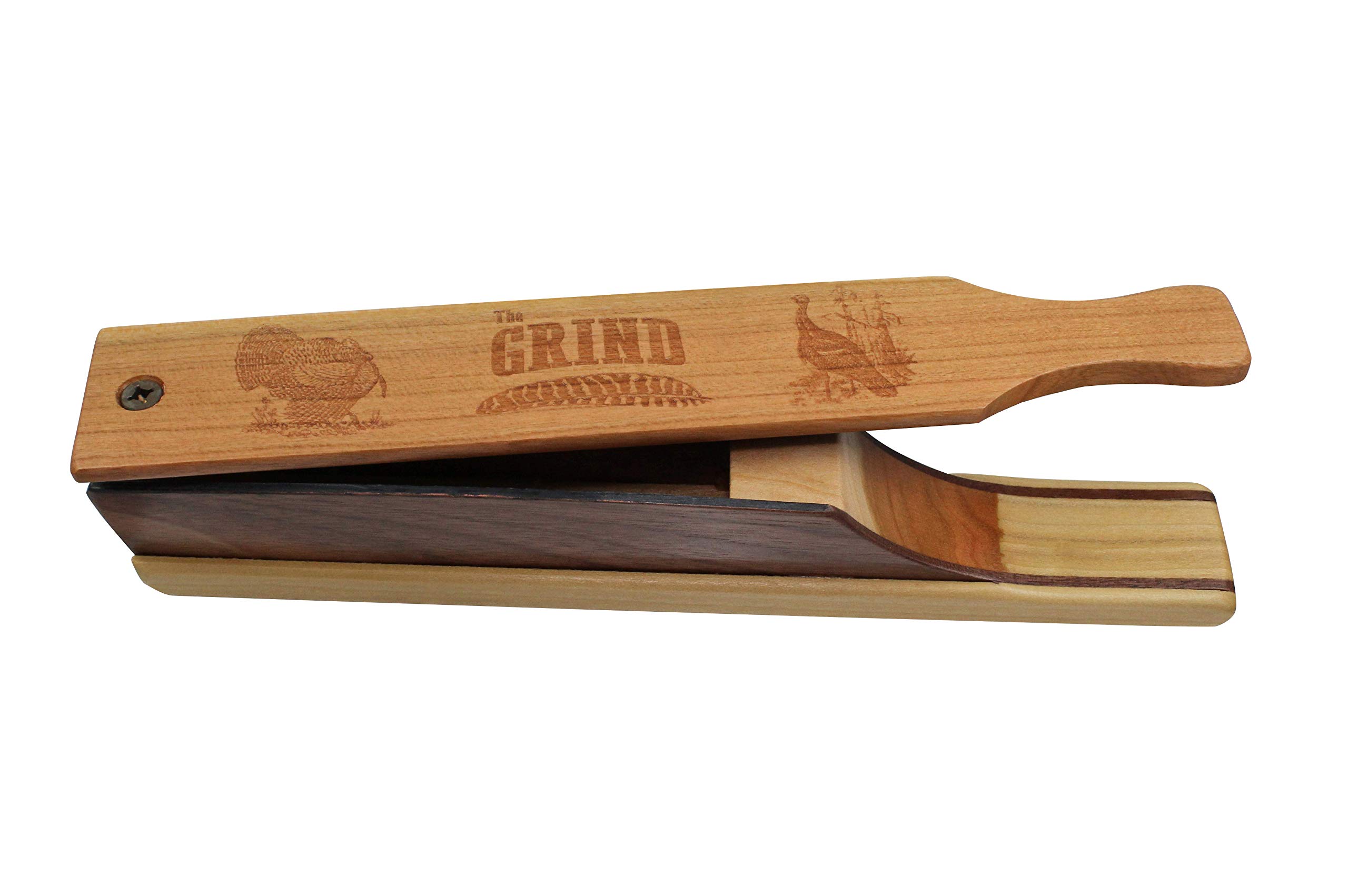 Premium Wooden Turkey Box Calls - The Grind Box Calls for Hunting Enthusiasts | Beginner & Pro Turkey Hunters | Multiple Sizes & Custom Designs | Ideal for Field Hunting & Practice Sessions