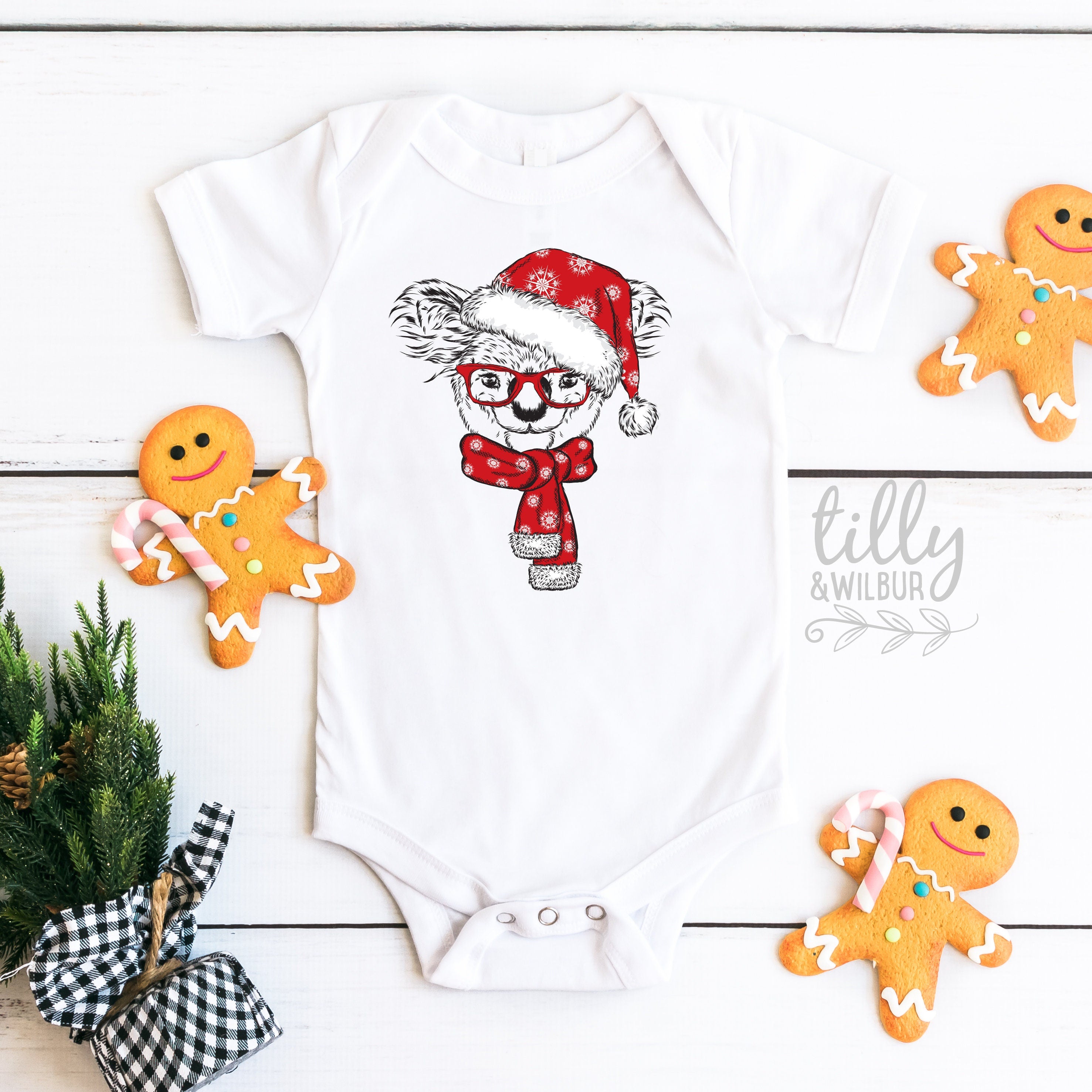 My 1st Christmas Koala Bodysuit - Adorable Baby Outfit for Holiday Photos & Family Gatherings