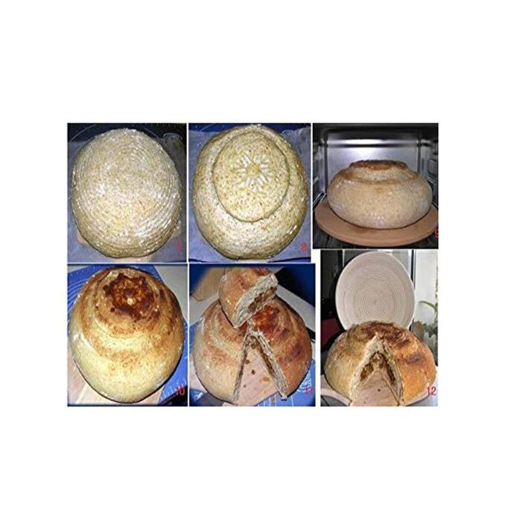 Round Bread Proofing Basket - Rattan Banneton Brotform (18x9cm) - Natural Fermentation Wicker Basket for Sourdough, Baguette & Artisan Bread Making - Perfect for Home Bakers & Professional Kitchens