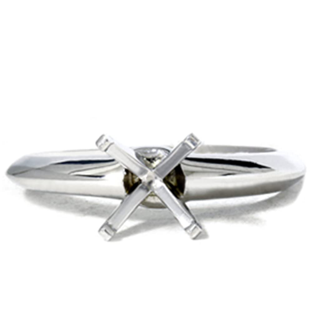 14K Gold Solitaire Engagement Ring Setting with Knife Edge Band - Perfect for Proposals, Weddings & Anniversary Gifts